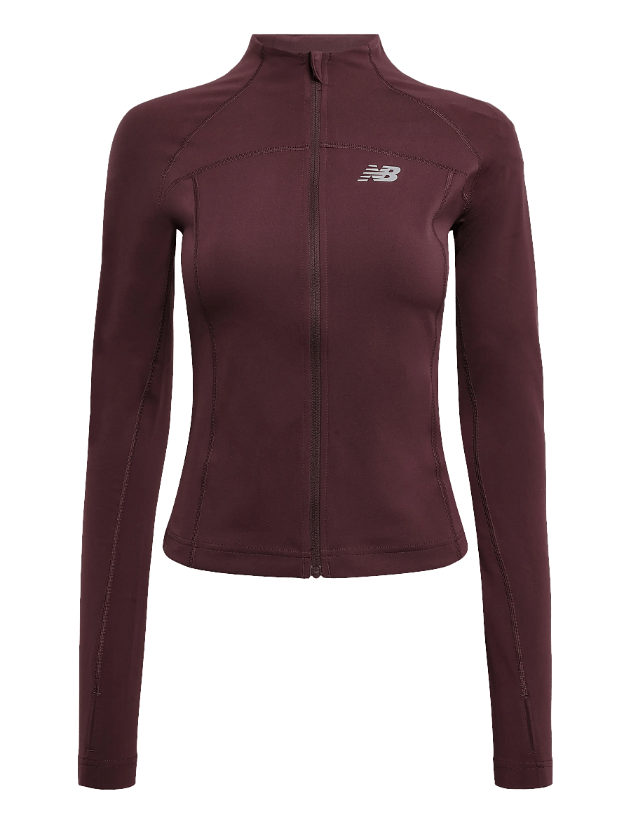 New Balance - NB Harmony Fitted Full Zip - oberteile - cherry leather - 0