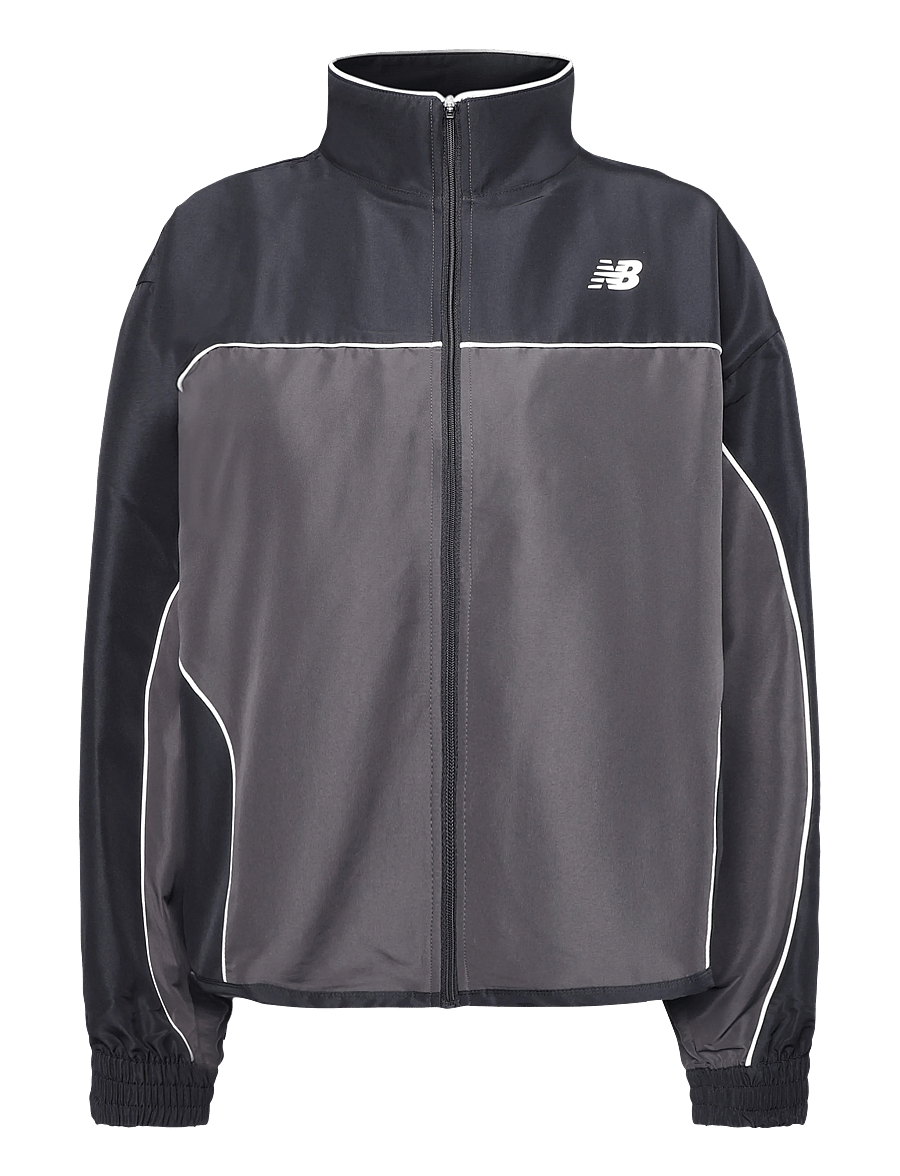 New Balance - Trackside Woven Jacket - trainingsjacken - black cement - 0