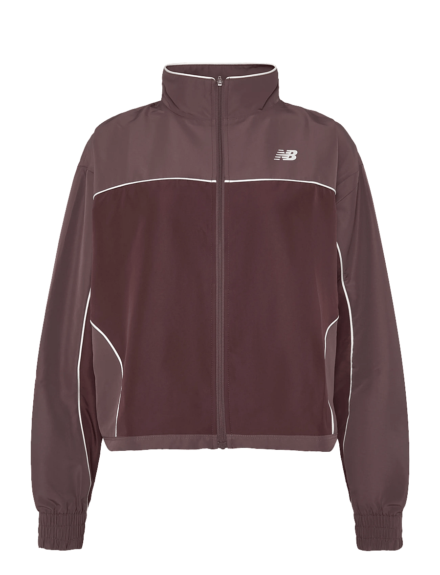 New Balance - Trackside Woven Jacket - sportsjakker - cherry leather - 0