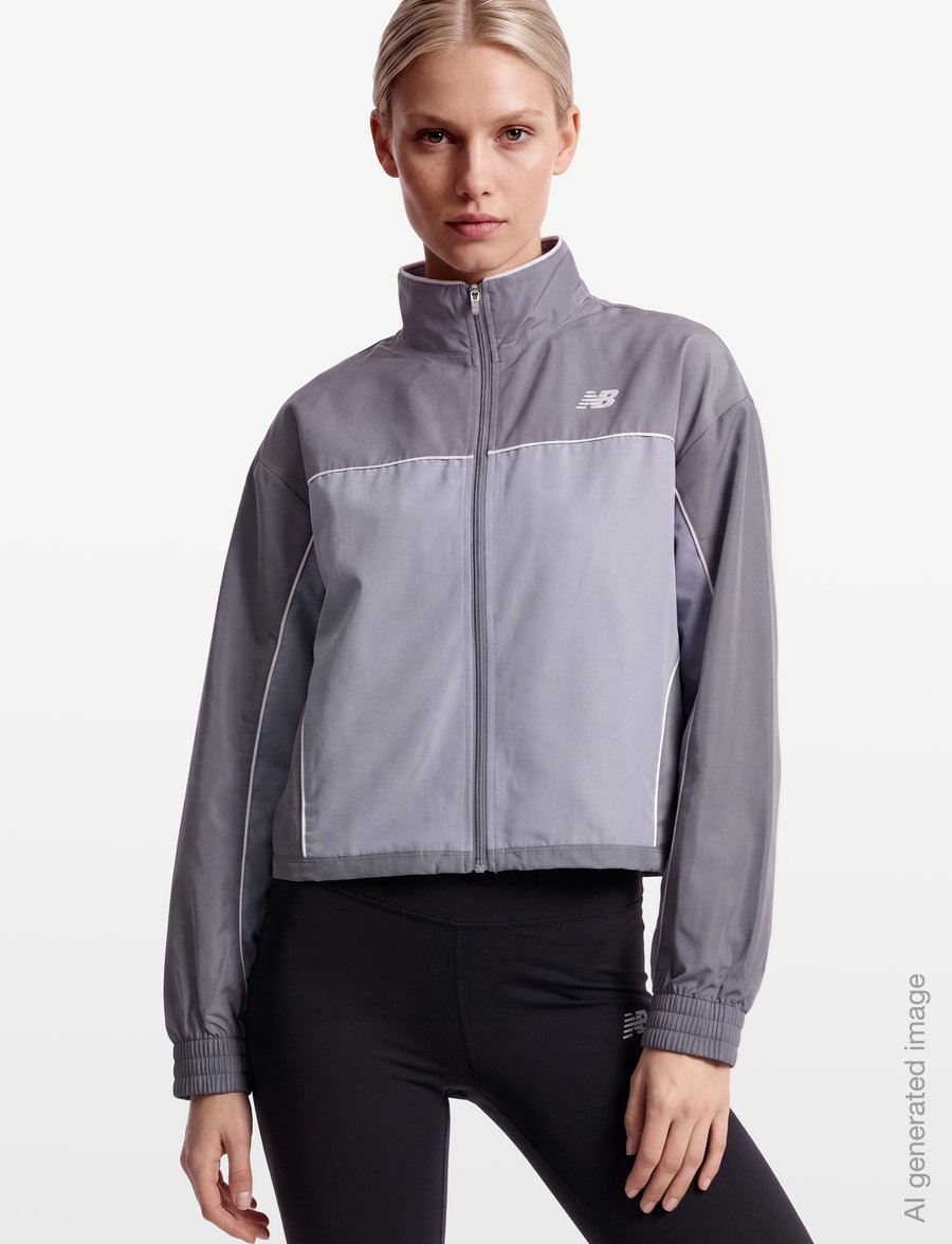 New Balance - Trackside Woven Jacket - spordijakid - digital mist - 3