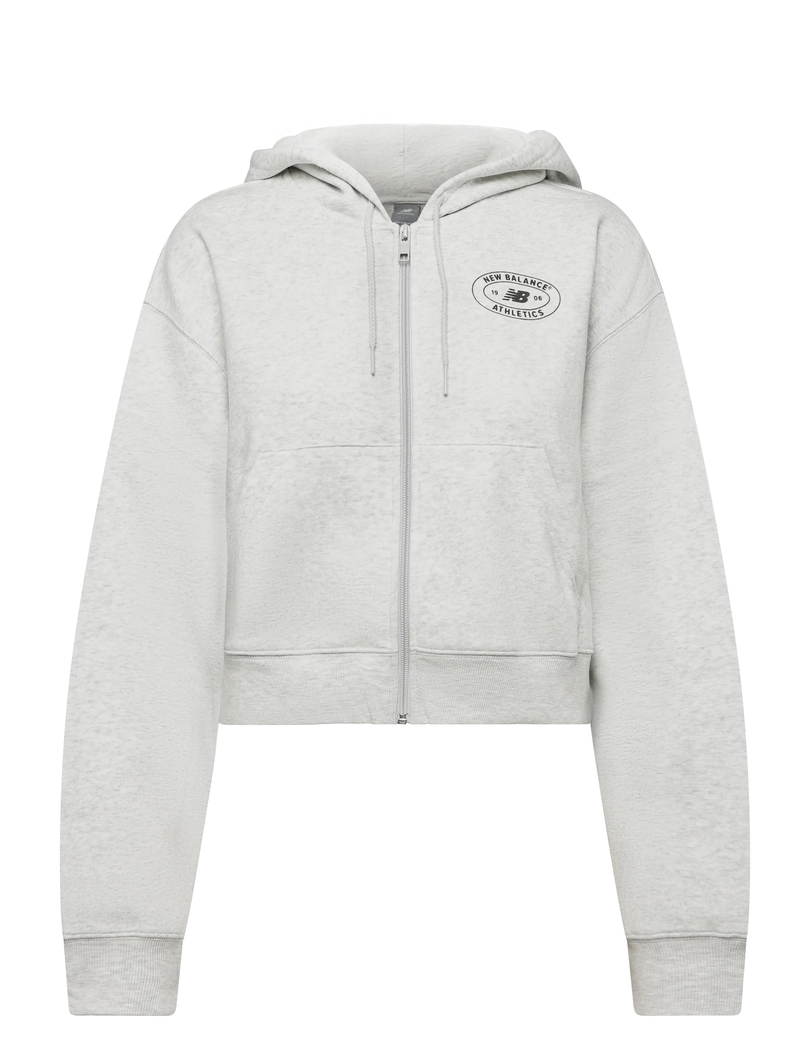 New Balance Reimagined Fleece Full Zip - Sweatshirts - ASH HEATHER / grey