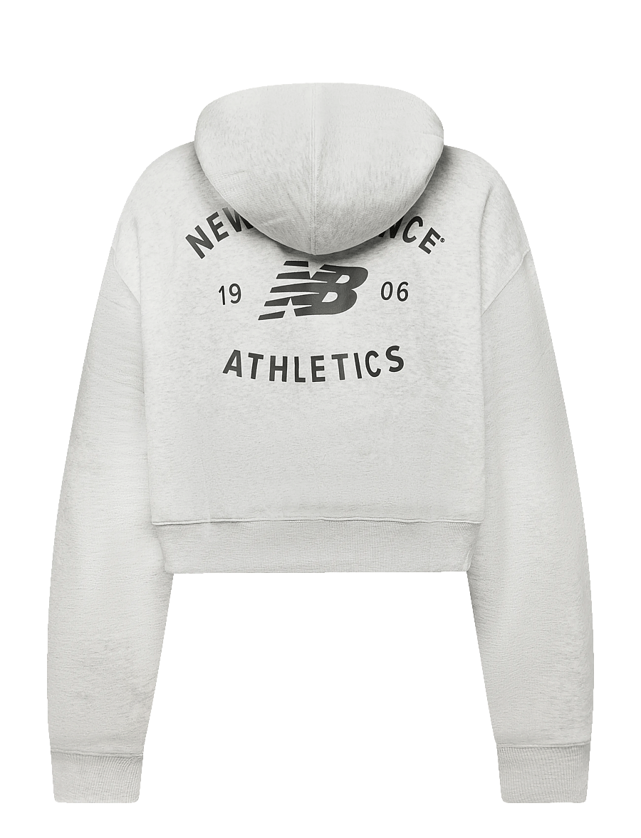 New Balance - Reimagined Fleece Full Zip - kapuutsiga dressipluusid - ash heather - 1