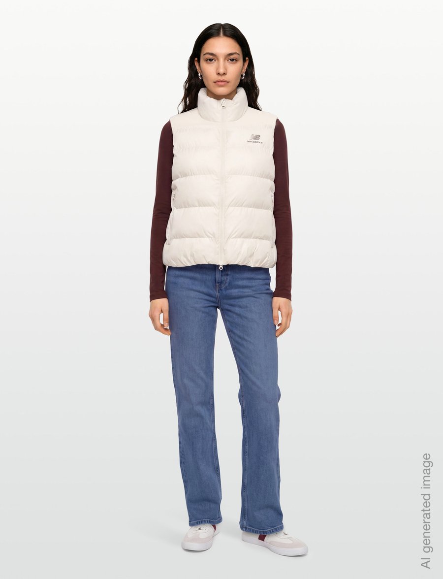 New Balance - Boston Puffer Vest - Õueriided - linen - 0