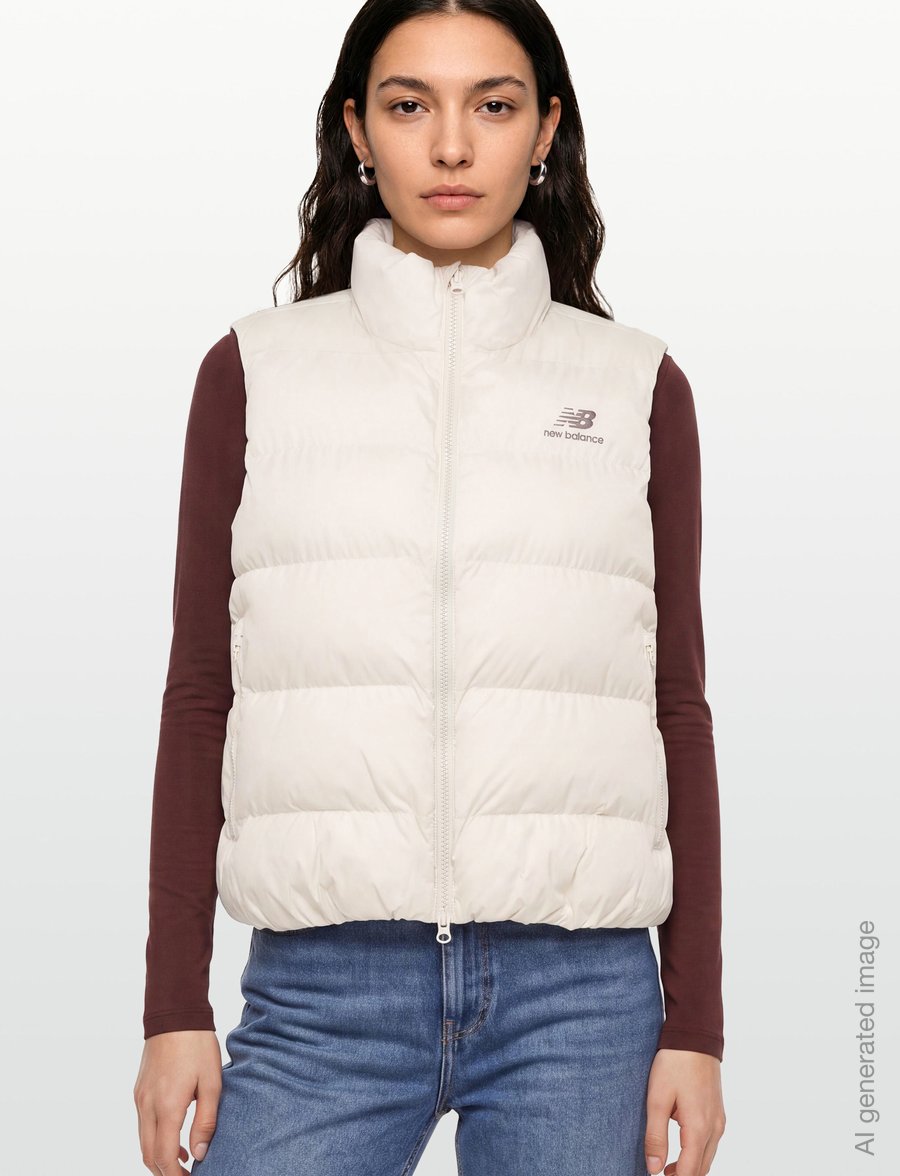New Balance - Boston Puffer Vest - Õueriided - linen - 3