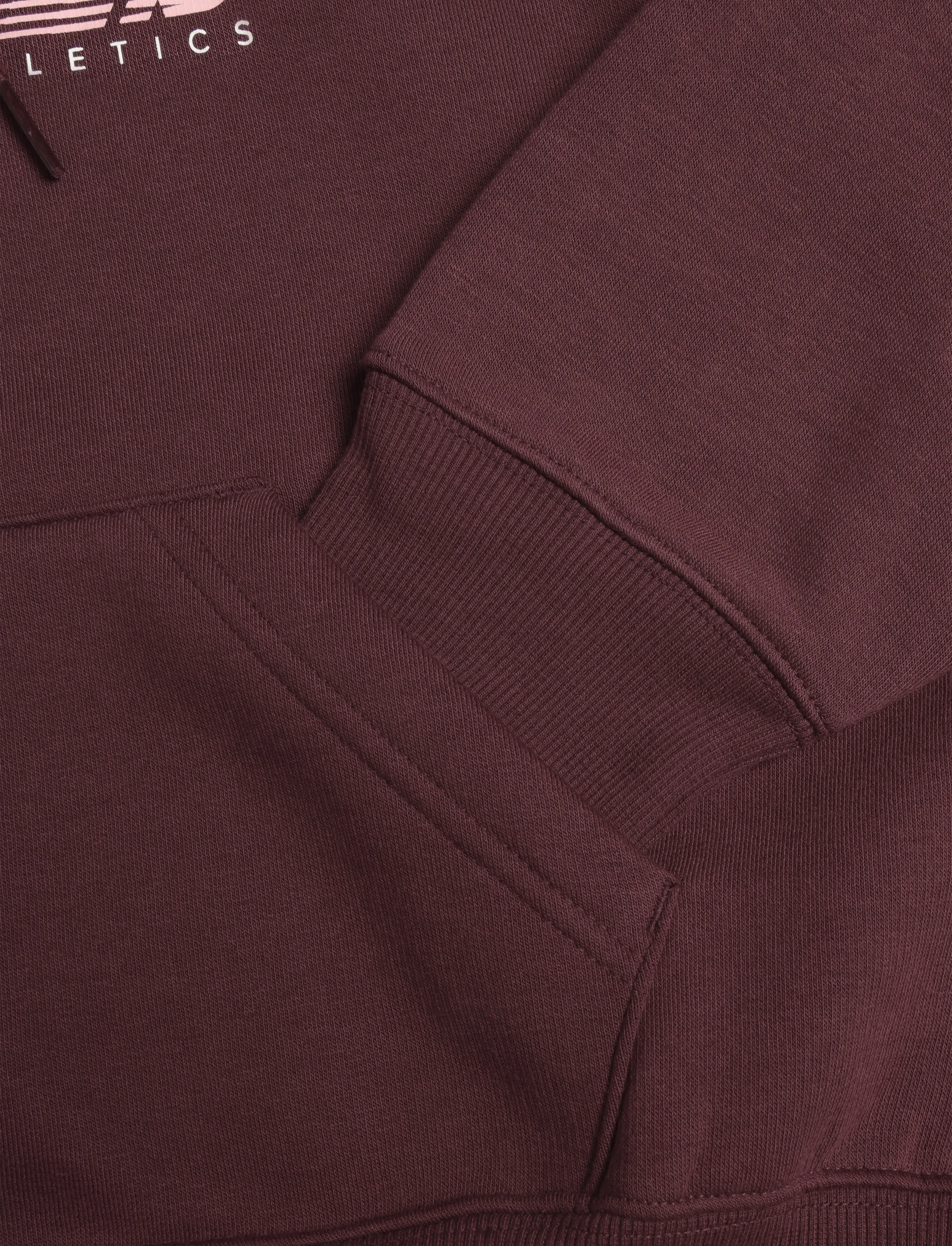 New Balance - Trackside Fleece Full Zip - kapuutsiga dressipluusid - cherry leather - 3