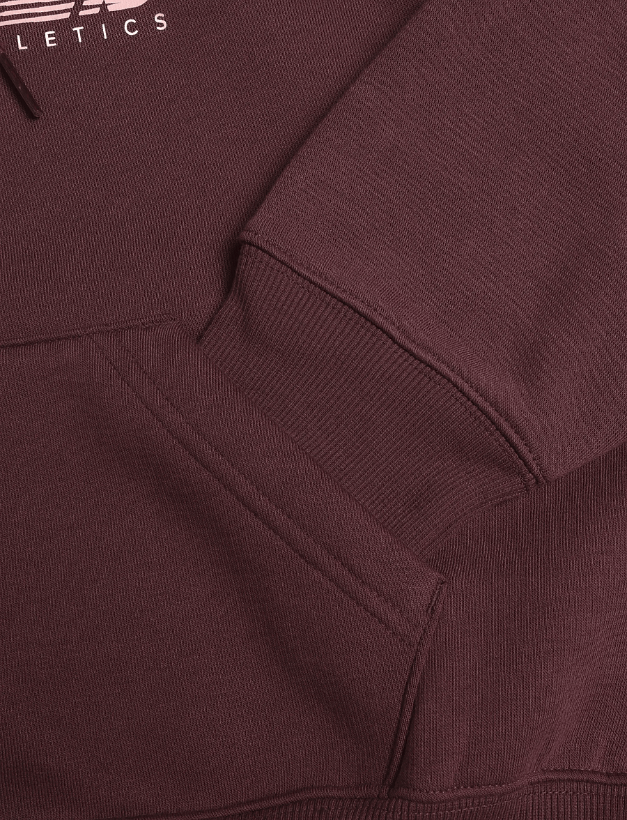 New Balance - Trackside Fleece Full Zip - kapuutsiga dressipluusid - cherry leather - 3