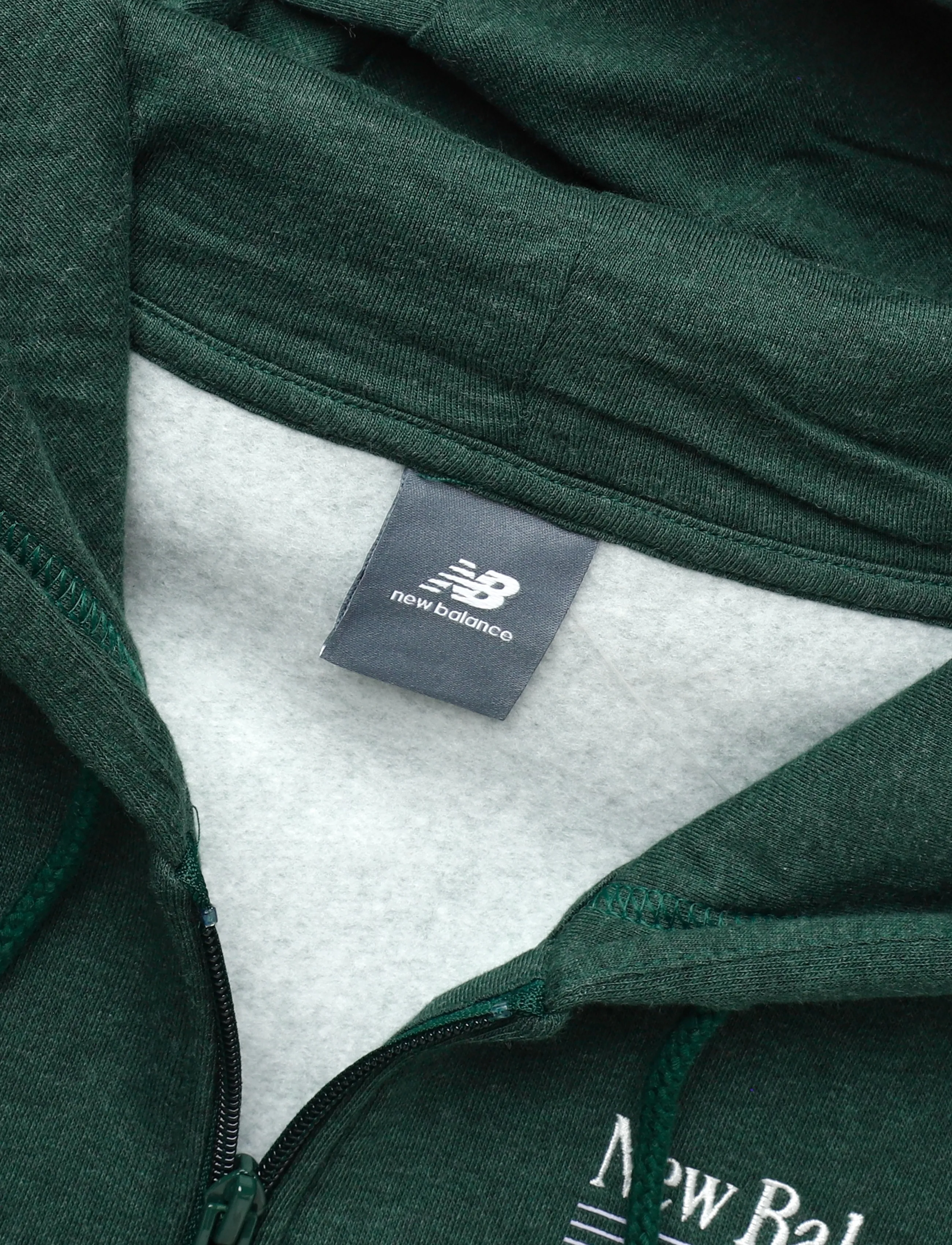 New Balance - Trackside Fleece Full Zip - kapuutsiga dressipluusid - nordic green heather - 2