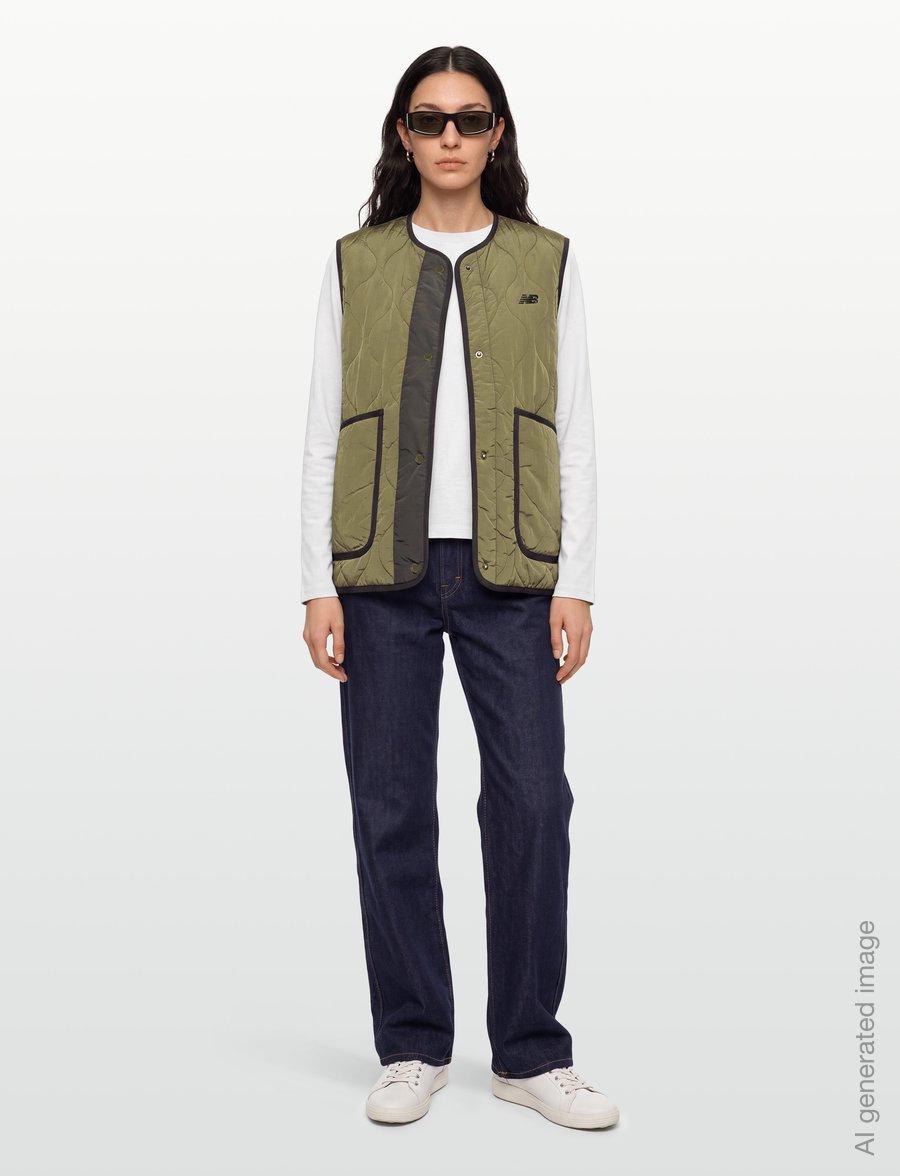 New Balance - Quilted Vest - odzież zewnętrzna - wakame - 0