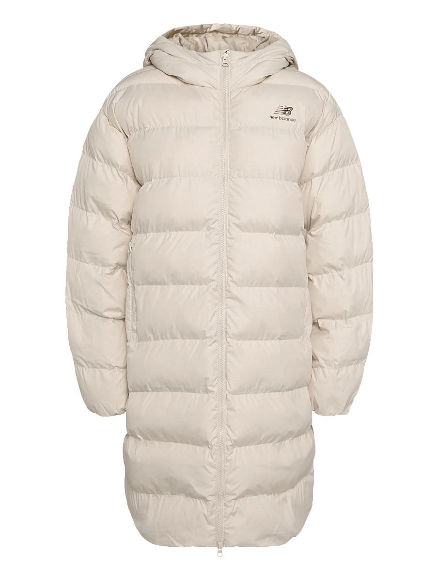 New Balance - Boston Long Puffer Jacket - daunenjacken - linen - 0