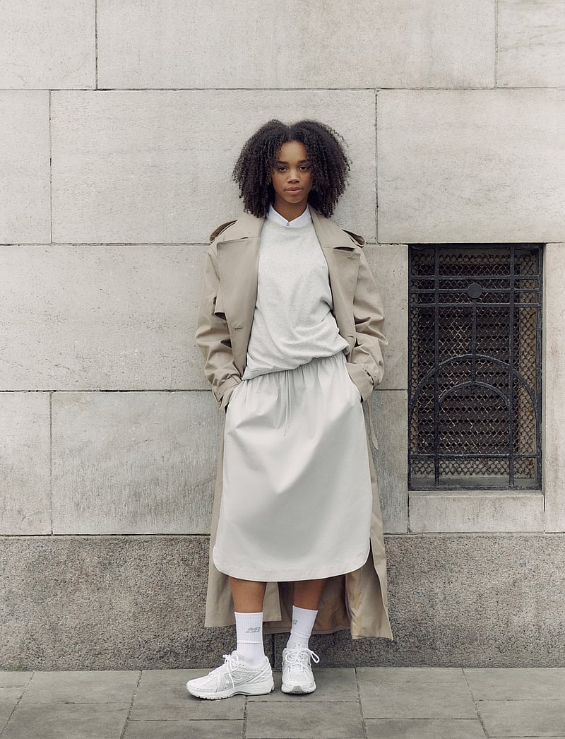 New Balance - Twill Midi Skirt - sportröcke - grey matter - 0
