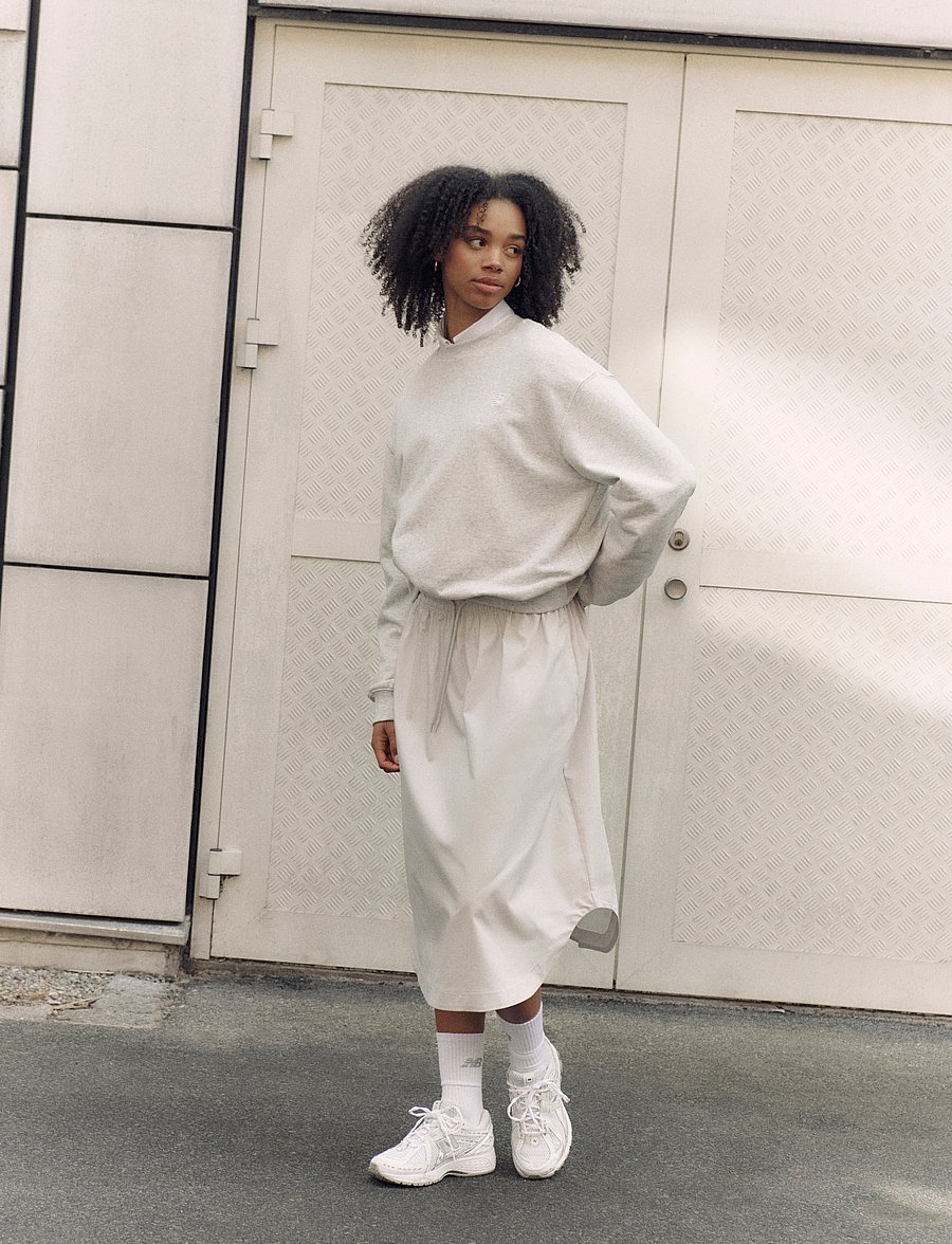 New Balance - Twill Midi Skirt - grey matter - 4