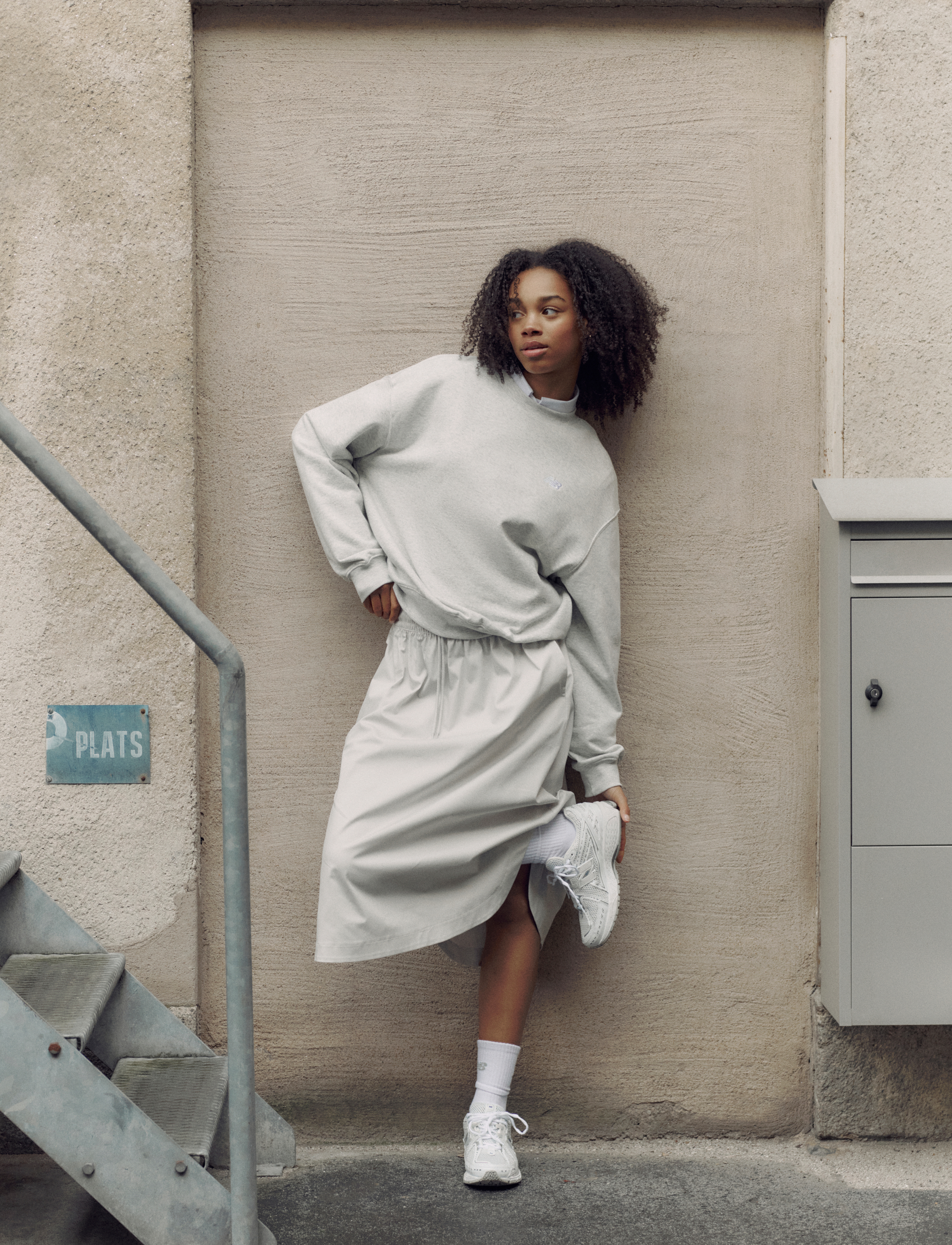 New Balance - Twill Midi Skirt - grey matter - 5