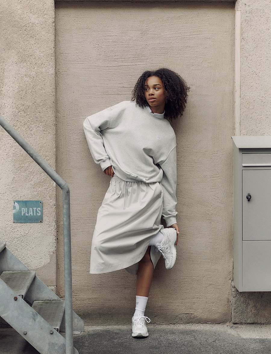 New Balance - Twill Midi Skirt - grey matter - 5