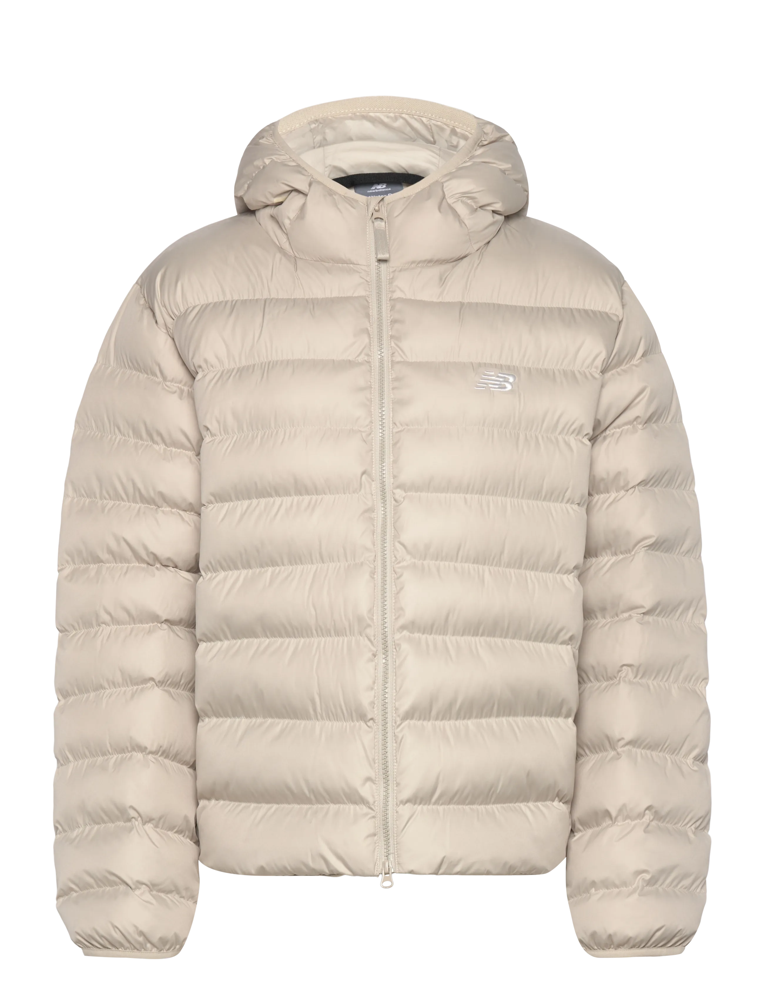 New Balance Sport Essentials Hooded Puffer Jacket, L, Cream, Sport Jackets > Sport Padded Jackets, Dame