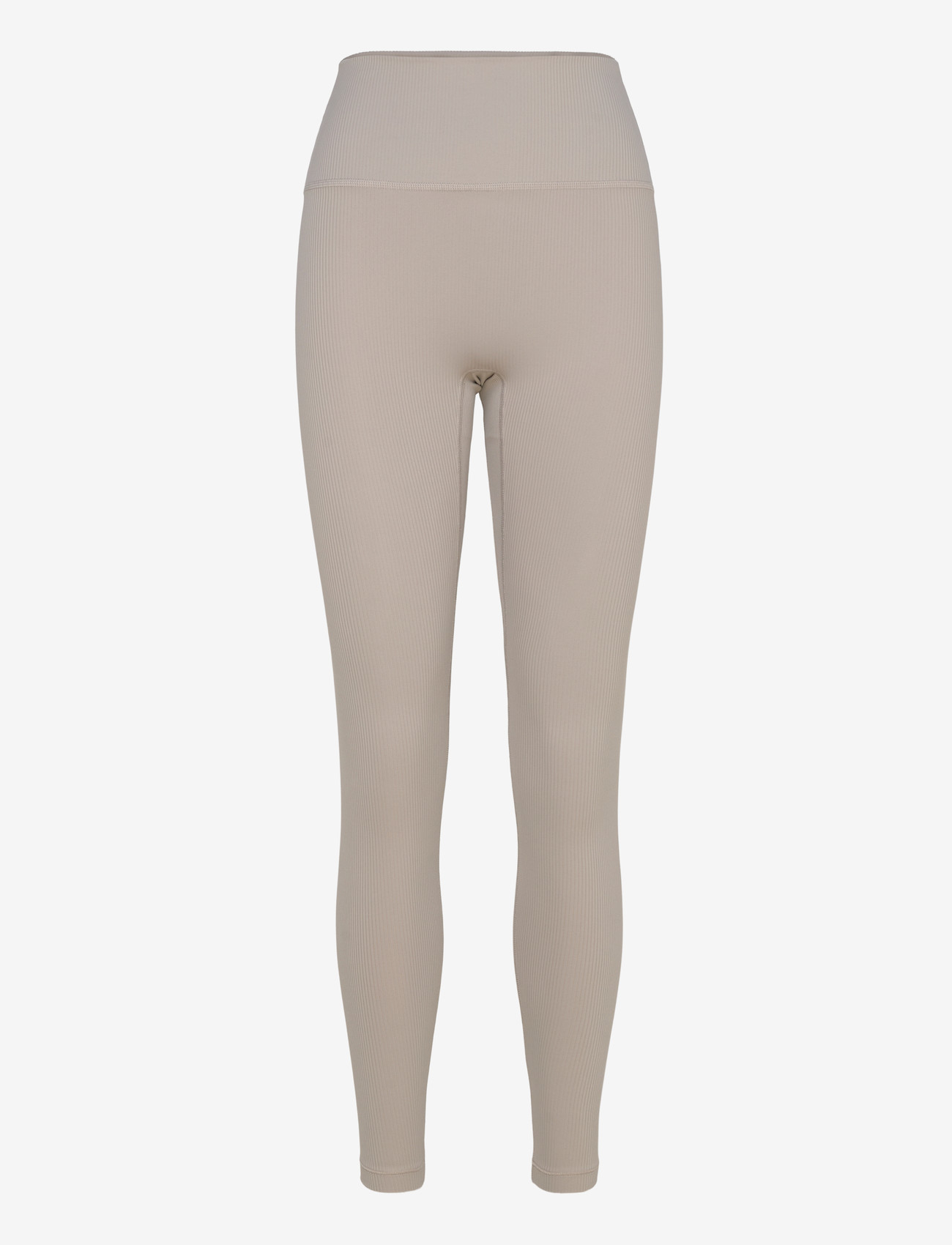 New Balance - Ribbed High Rise Legging 27" - jooksuretuusid - arid stone - 0