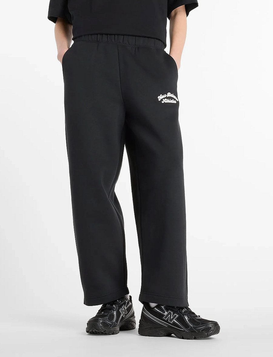New Balance - Linear Heritage Fleece Barrel Leg Pant - kleidung - black - 0
