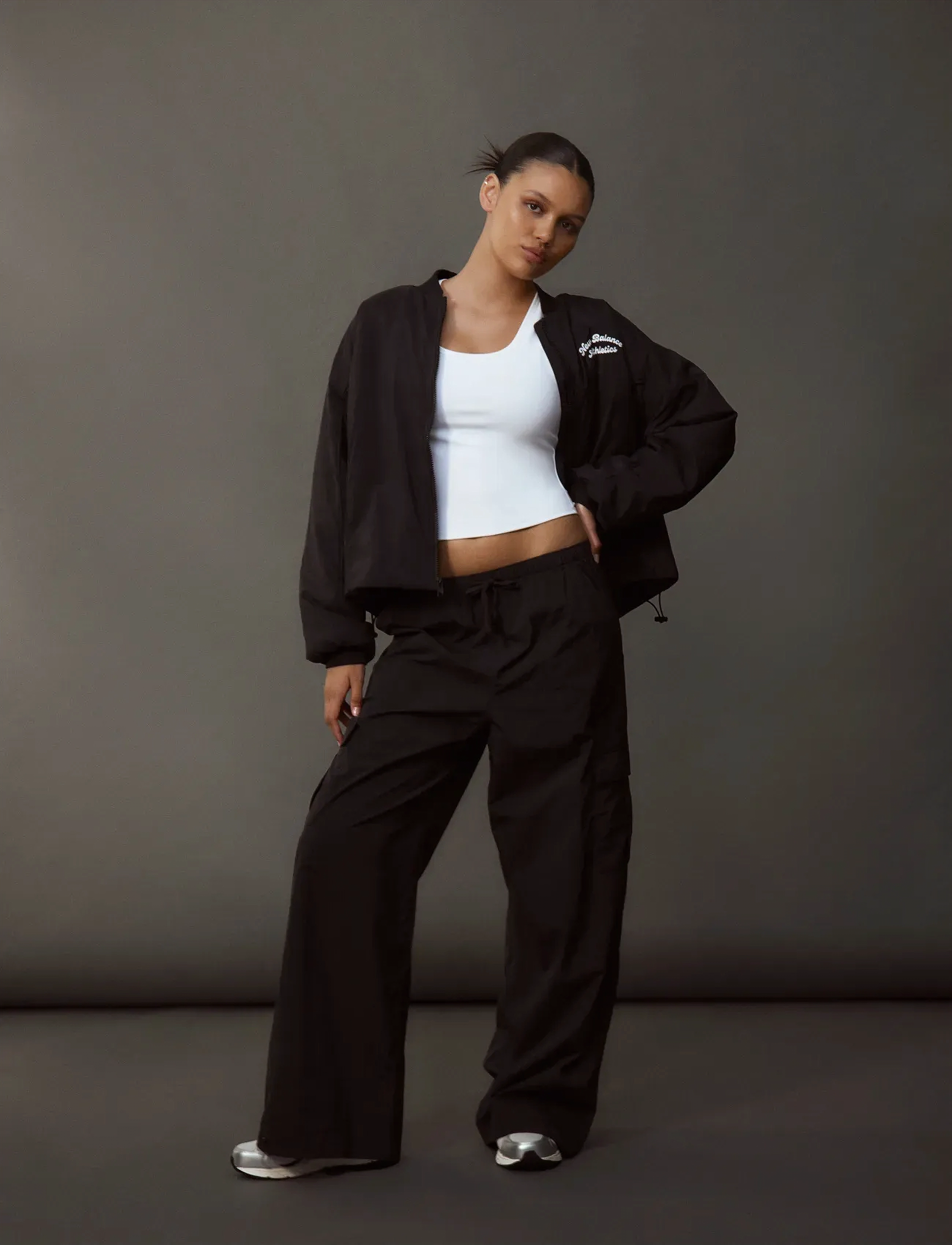 New Balance Woven Cargo Pant, XL, Black, Sport Pants > Sport Training Pants, Dame