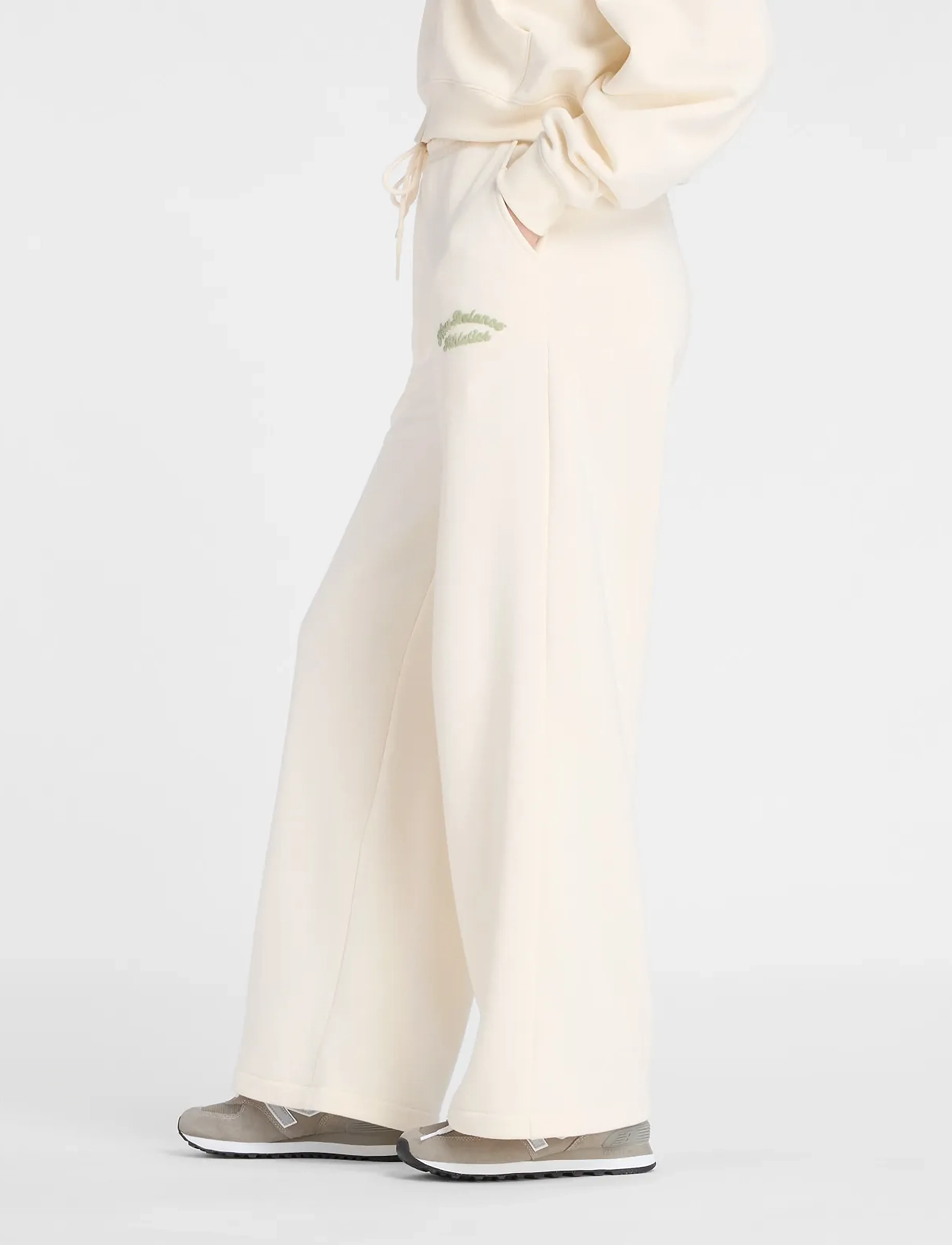 New Balance - Linear Heritage Fleece Wide Leg Pant - kleidung - permafrost - 3