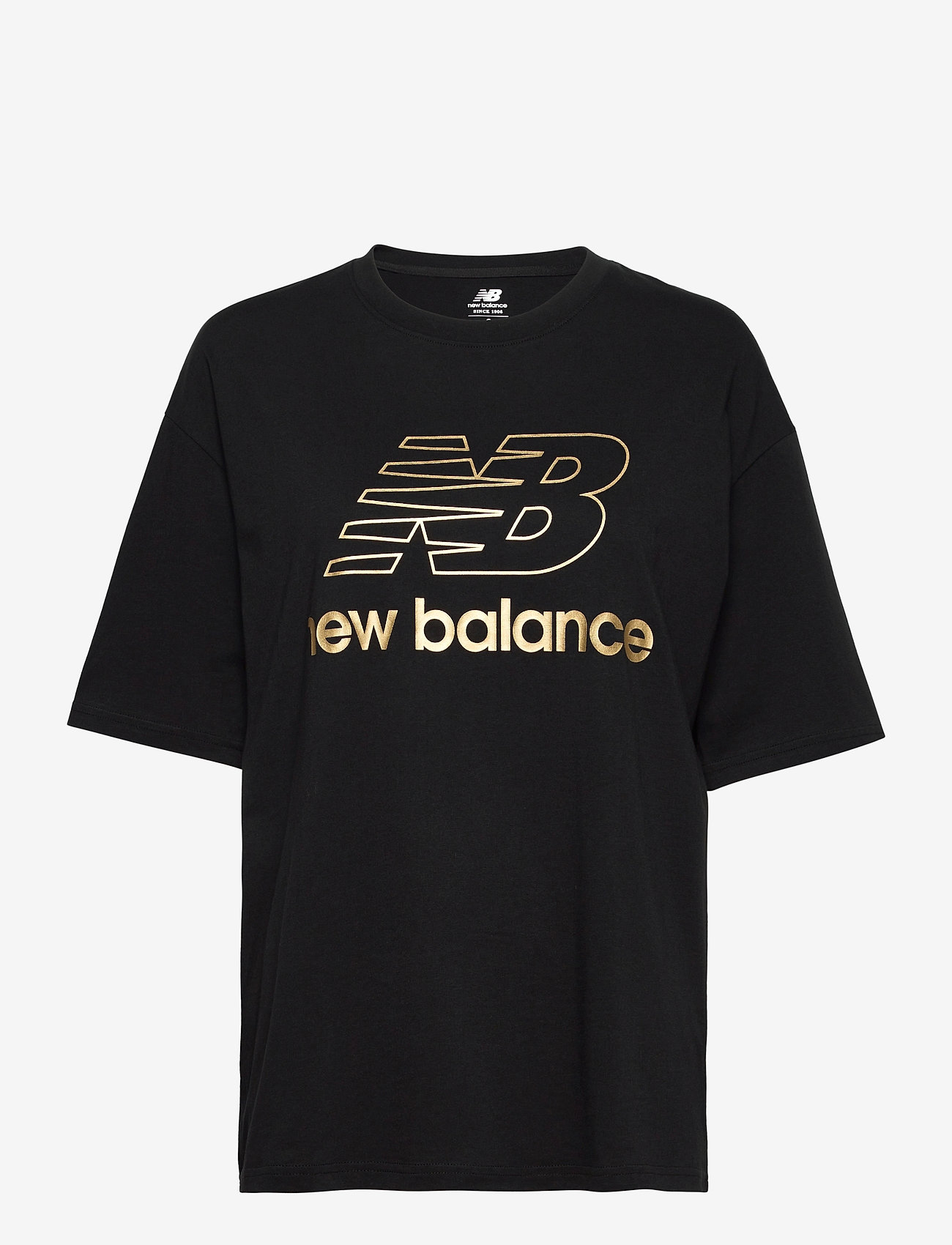 New Balance - NB ATHLETICS VILLAGE SHORT SLEEVE STACKED GRAPHIC T - black - 0