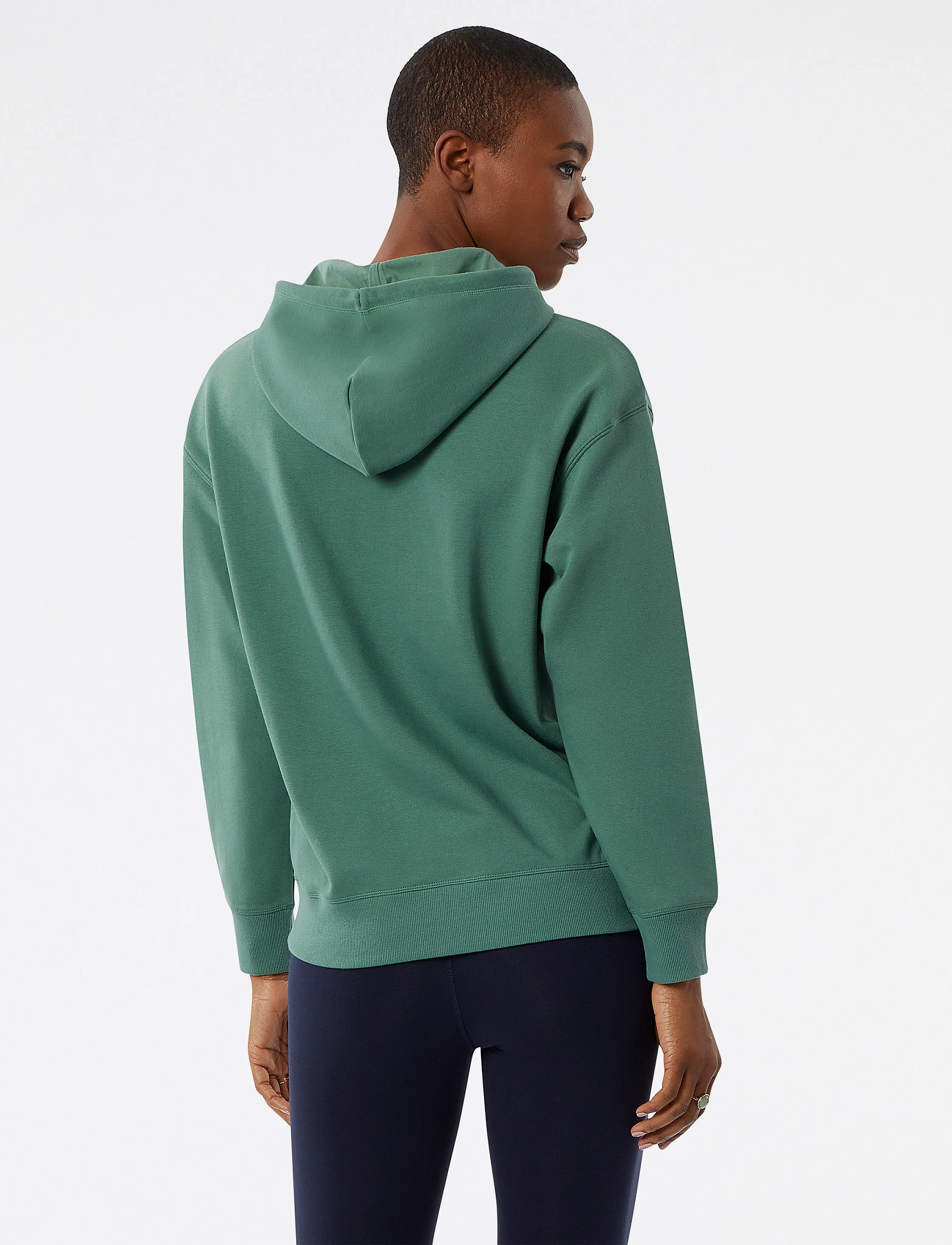 New Balance - NB Essentials Stacked Logo Oversized Pullover Hoodie - jade - 4
