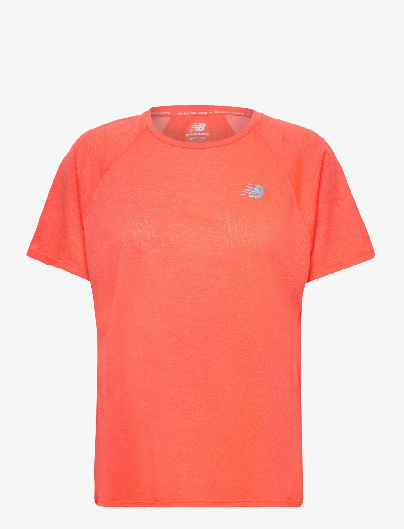New Balance - Impact Run Short Sleeve - t-shirts & tops - neon dragonfly heather - 0