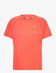 New Balance - Impact Run Short Sleeve - t-shirts & topper - neon dragonfly heather - 0