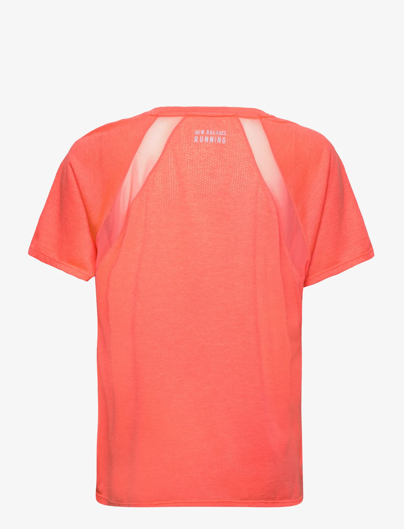New Balance - Impact Run Short Sleeve - t-shirts & tops - neon dragonfly heather - 1