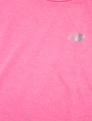 New Balance - Impact Run Short Sleeve - t-shirts & tops - vibrant pink heather - 2