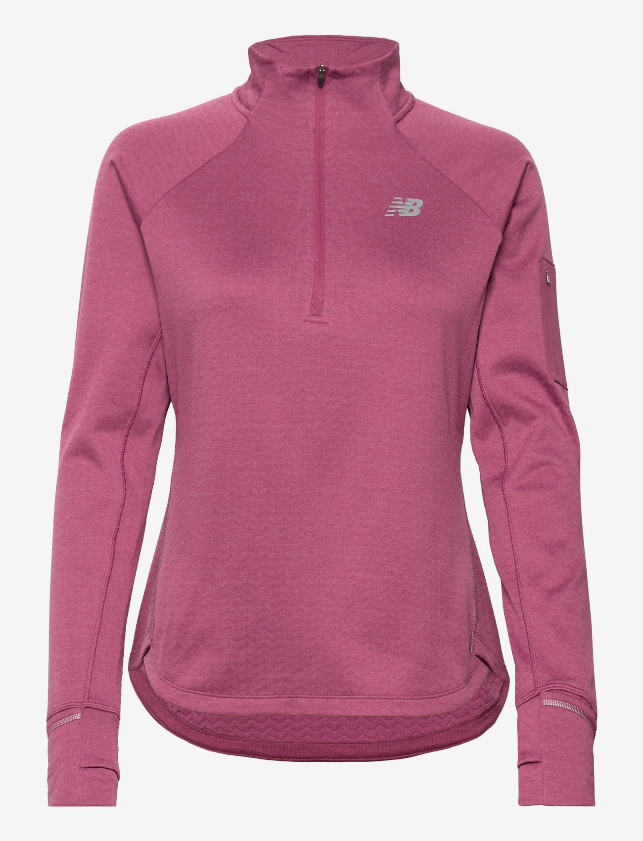 New Balance - NB Heat Grid Half Zip - raisin heather - 0
