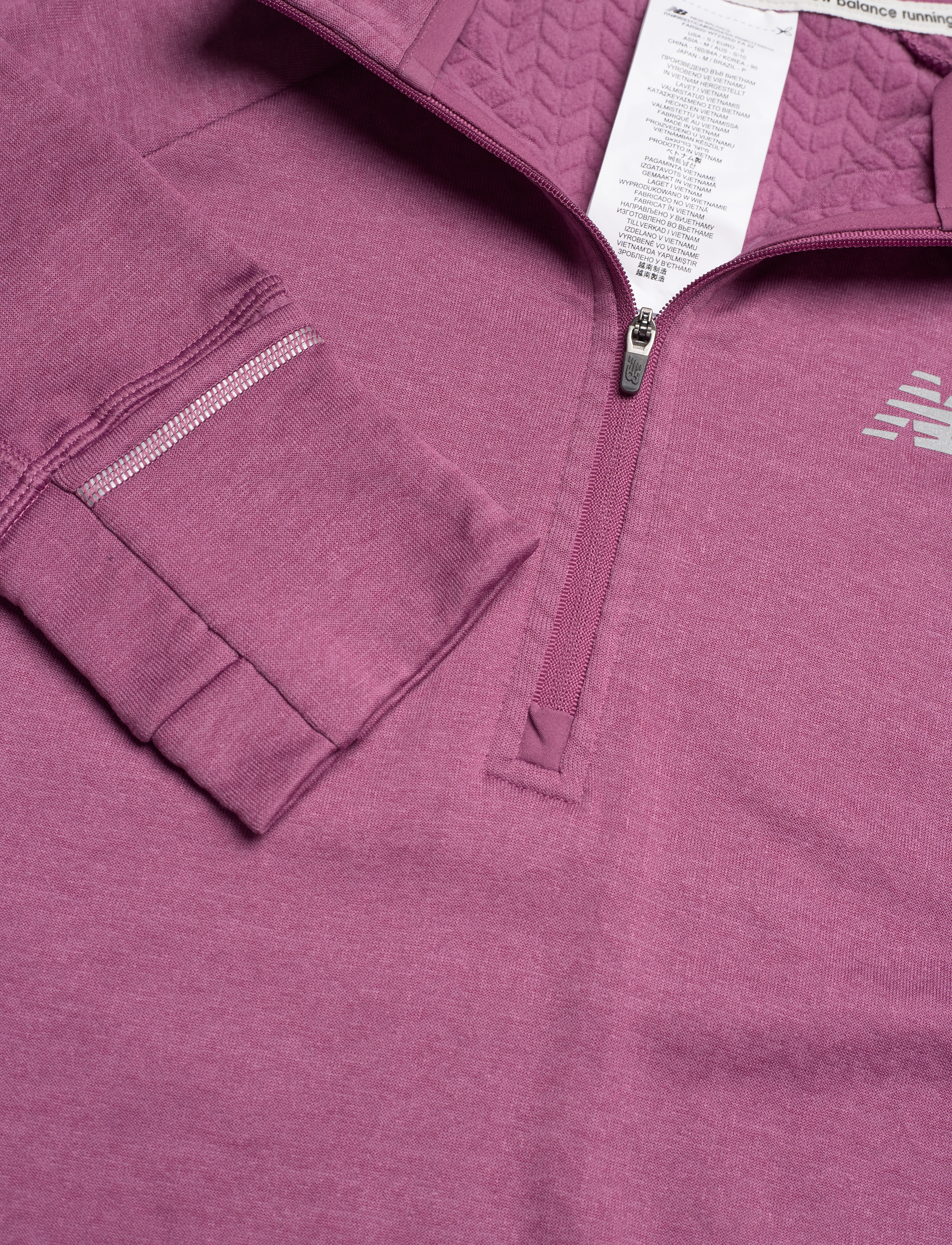 New Balance - NB Heat Grid Half Zip - raisin heather - 2