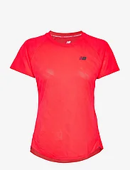 New Balance - Q Speed Jacquard Short Sleeve - najniższe ceny - electric red - 0