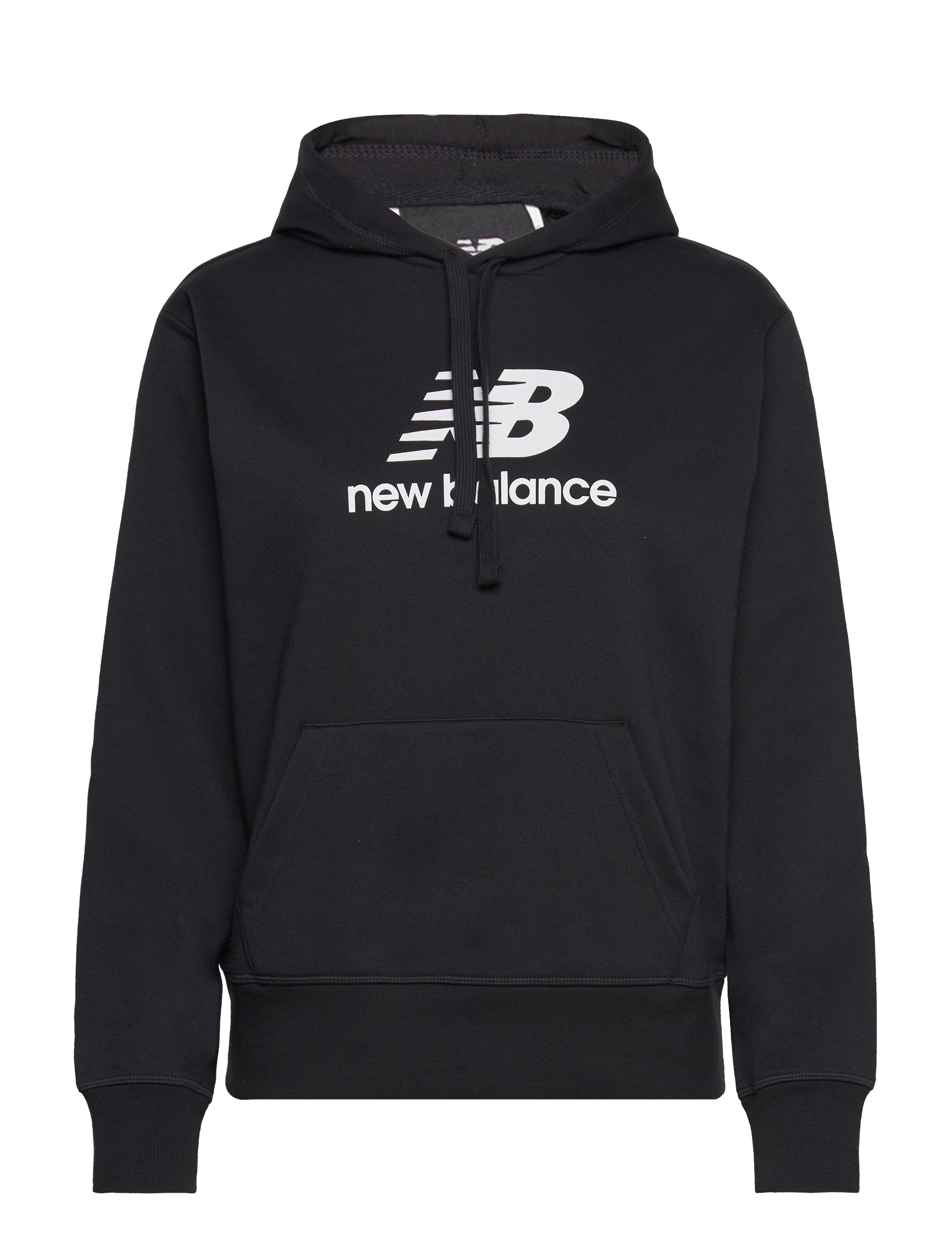 New Balance Essentials Stacked Logo Hoodie - Kleidung - BLACK / black