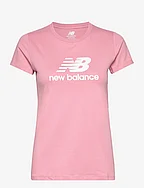 NB Essentials Stacked Logo T-Shirt - HAZY ROSE