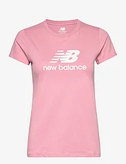 New Balance - NB Essentials Stacked Logo T-Shirt - de laveste prisene - hazy rose - 0