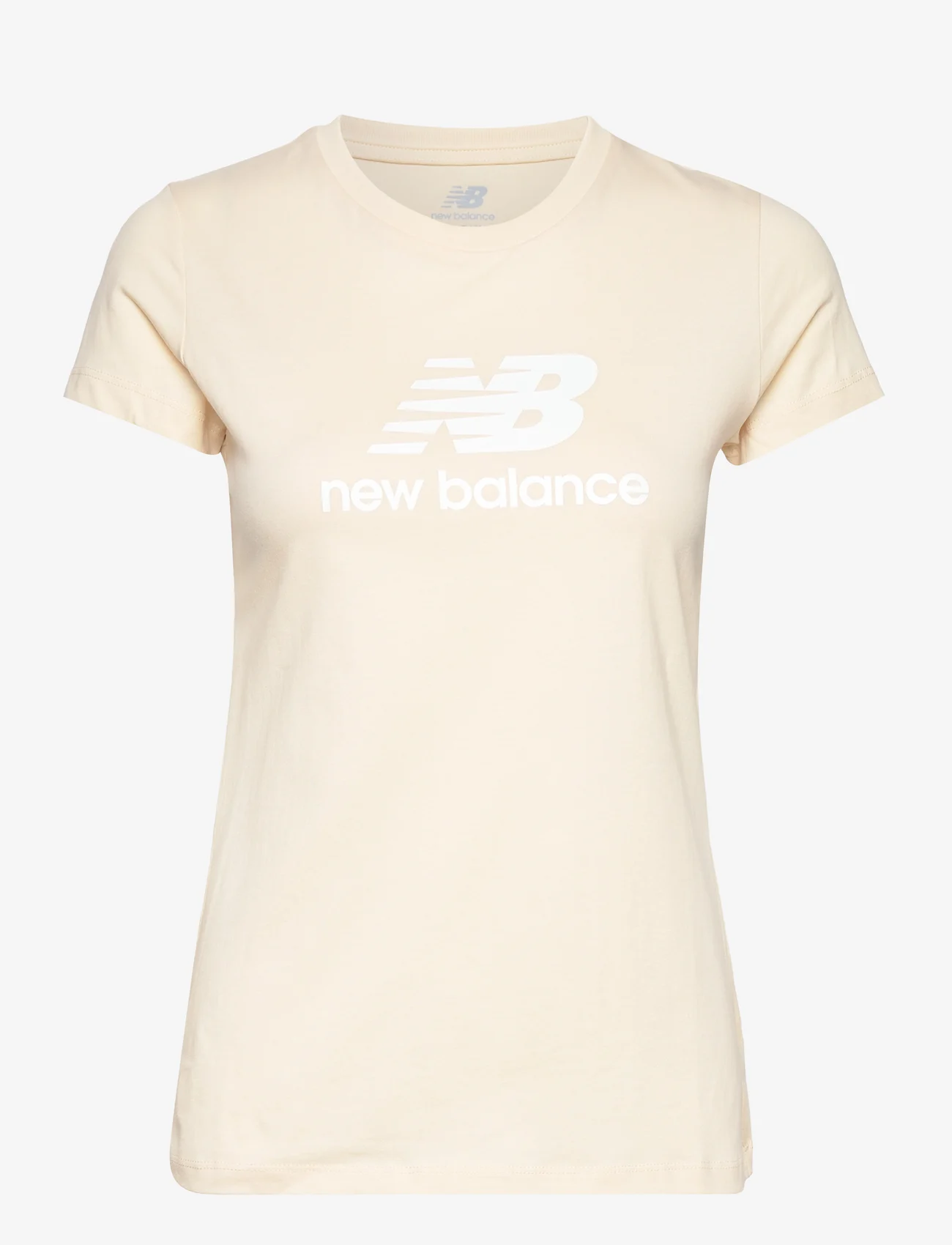 New Balance - NB Essentials Stacked Logo T-Shirt - team cream - 0