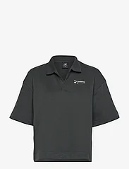 New Balance - Linear Heritage French Terry Collared Shirt - zemākās cenas - blacktop - 0