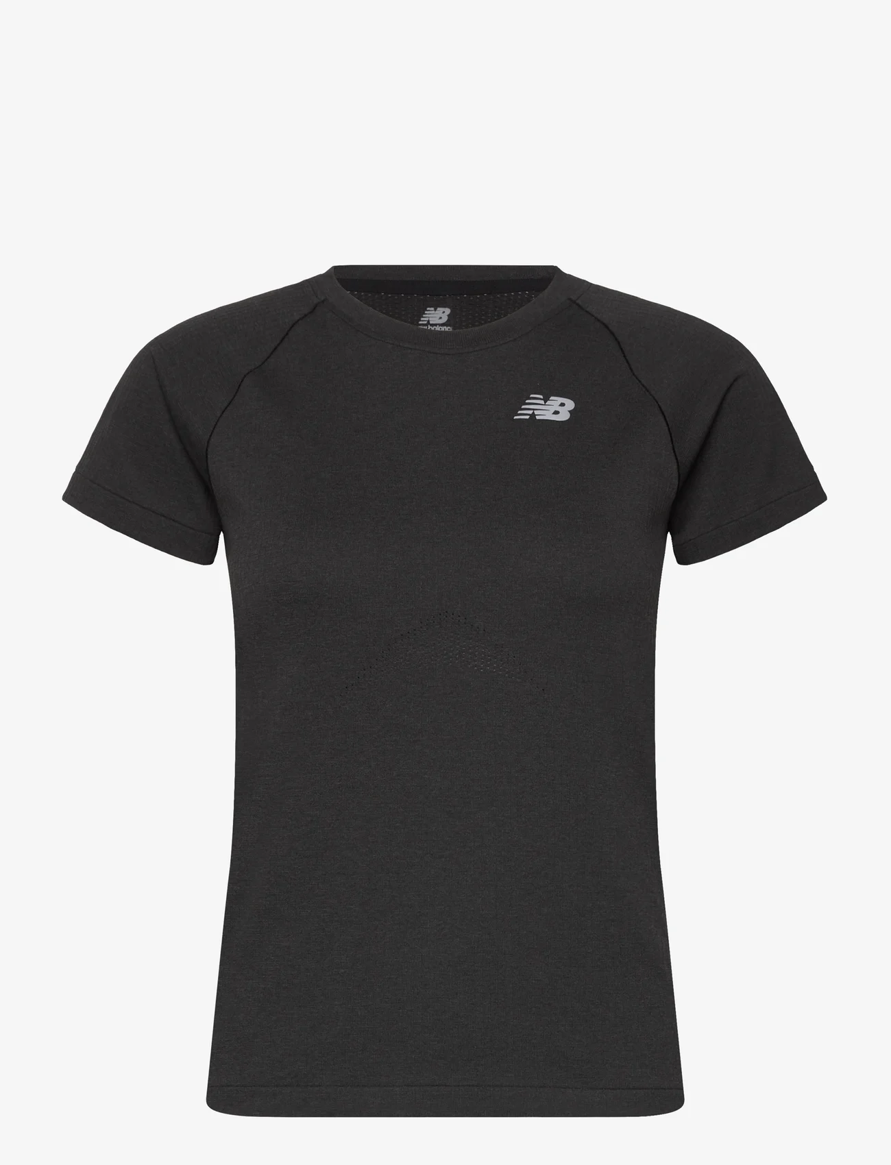 New Balance - Knit Slim T-Shirt - t-shirts - black heather - 0