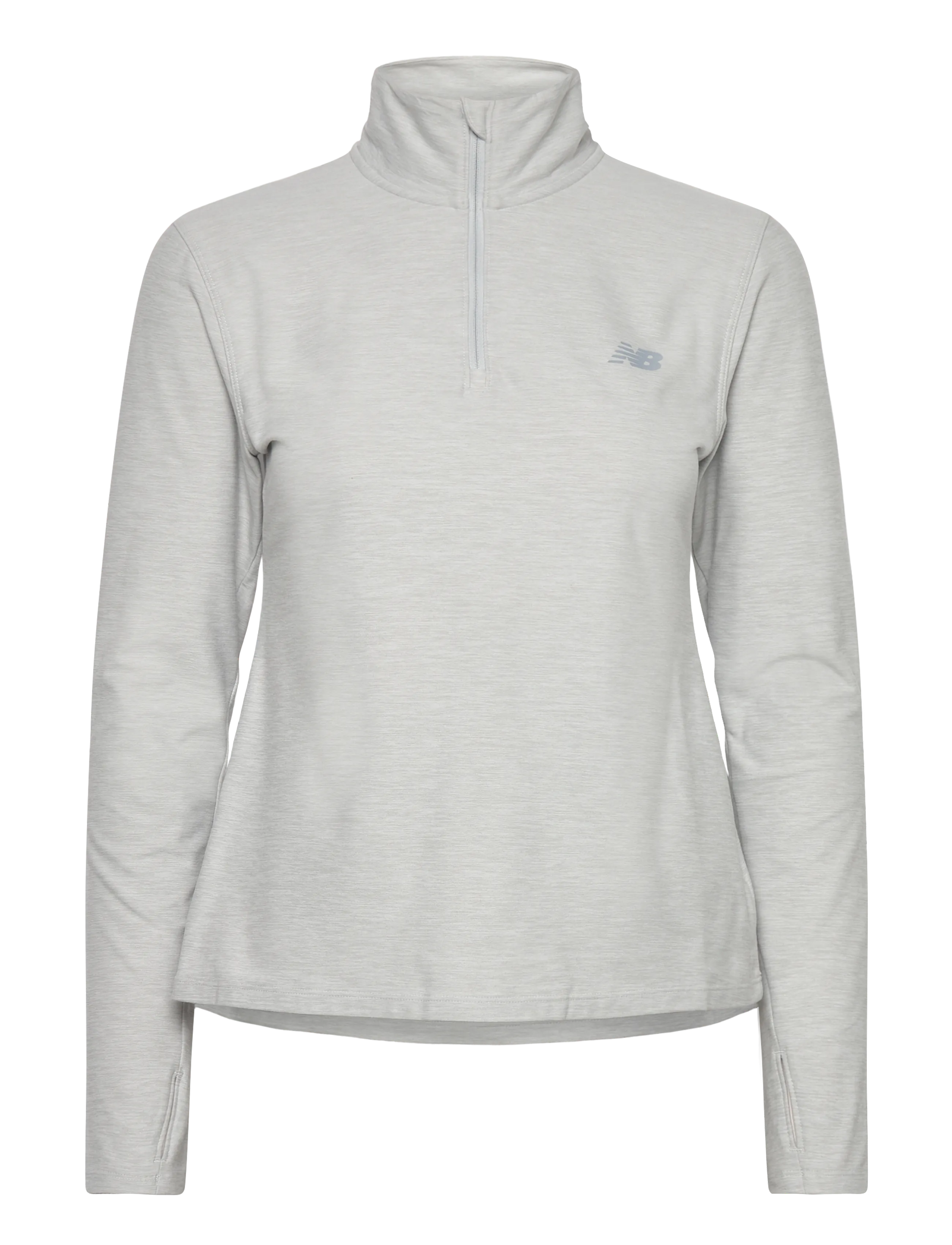 New Balance Sport Essentials Space Dye 1/4 Zip, L, Grey, Sport Clothing > Sport Fleeces & Midlayers, Dame