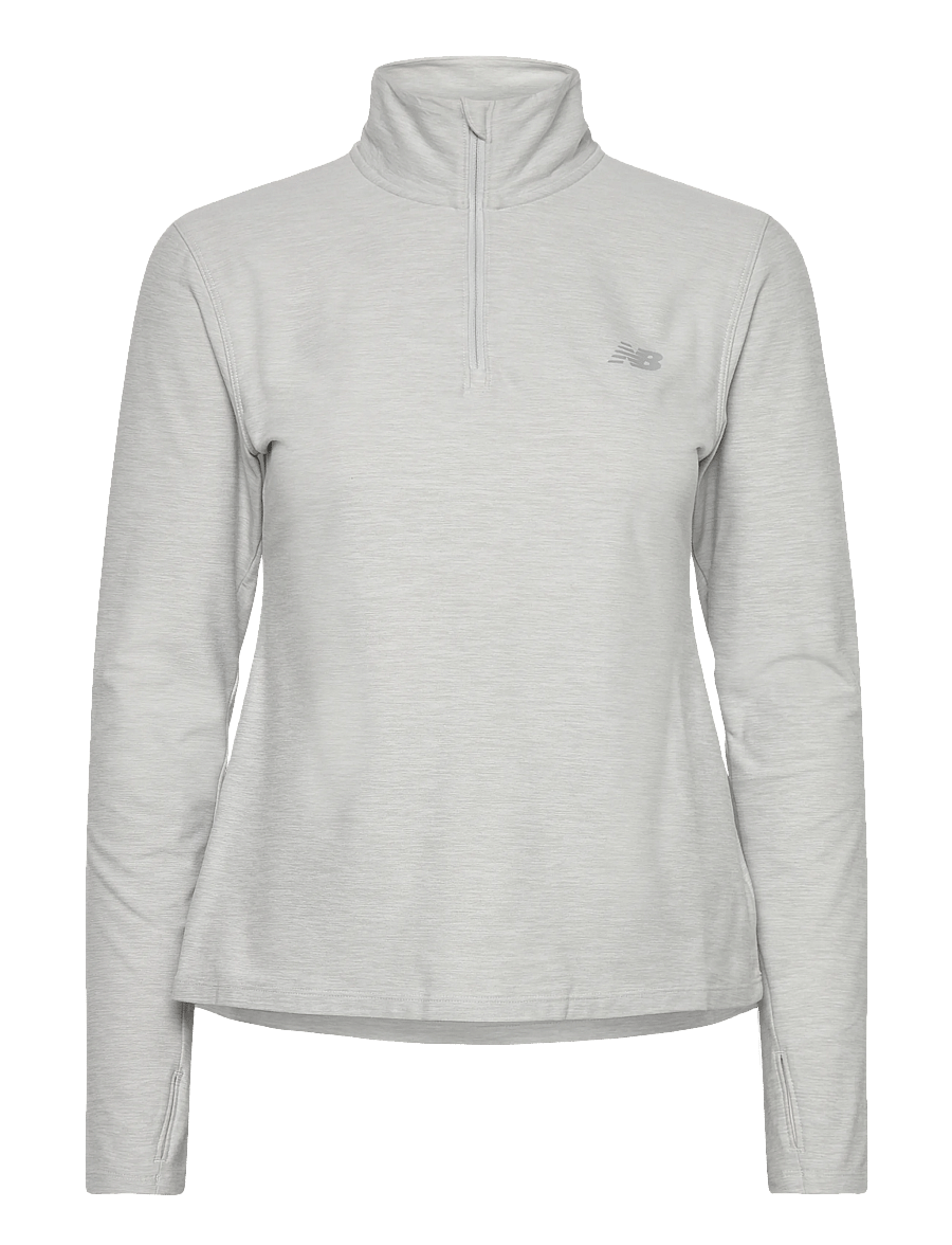 New Balance - Sport Essentials Space Dye Quarter Zip - langarmshirts - ash heather - 0