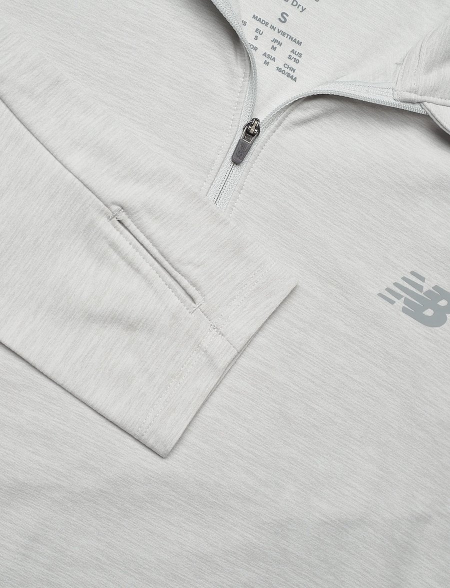 New Balance - Sport Essentials Space Dye Quarter Zip - langarmshirts - ash heather - 2