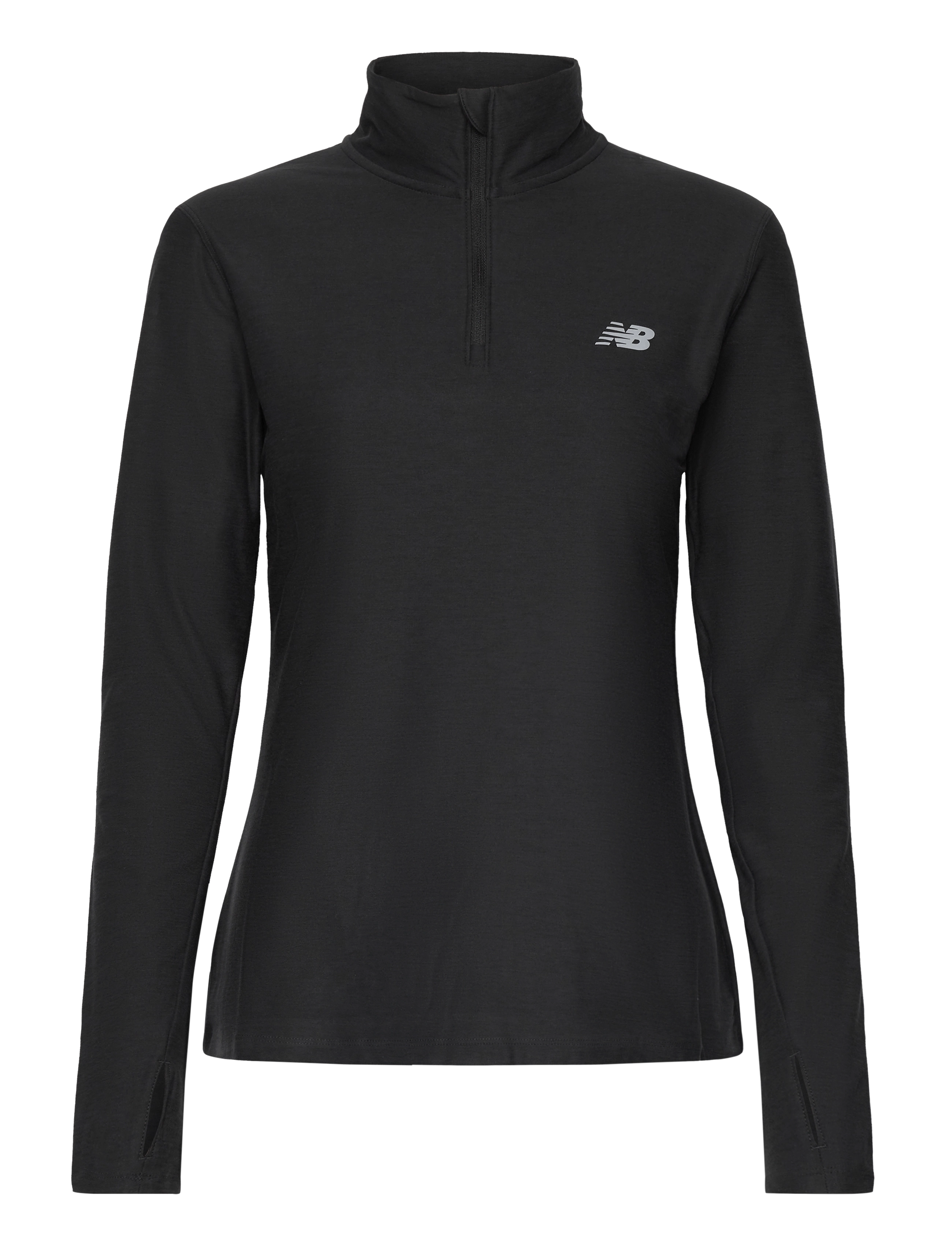 New Balance Sport Essentials Space Dye 1/4 Zip, M, Clothing, Schwarz - Fleeces & Midlayers, Frauen