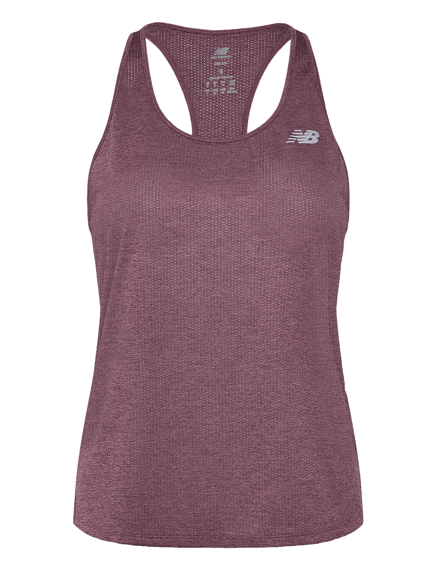 New Balance - Athletics Tank - débardeurs - faded plum heather - 0