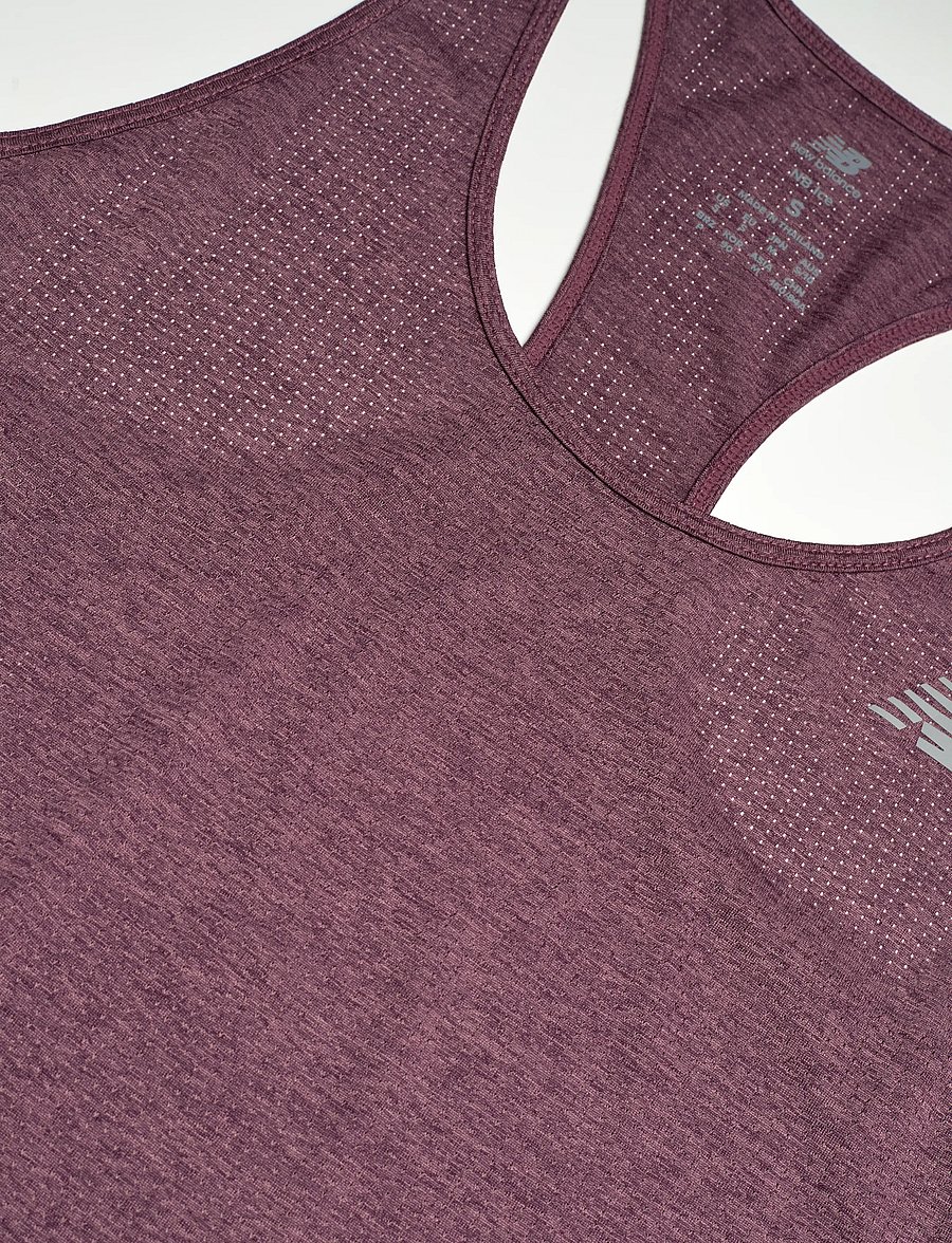 New Balance - Athletics Tank - débardeurs - faded plum heather - 2