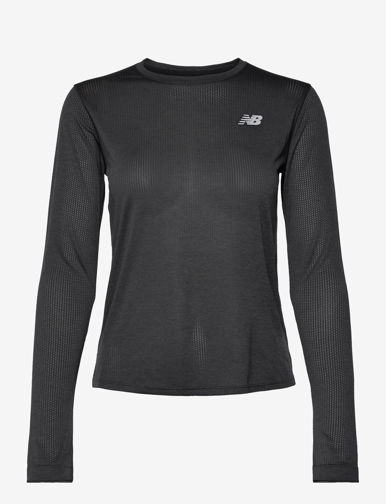 New Balance - Athletics Long Sleeve - langarmshirts - black heather - 0
