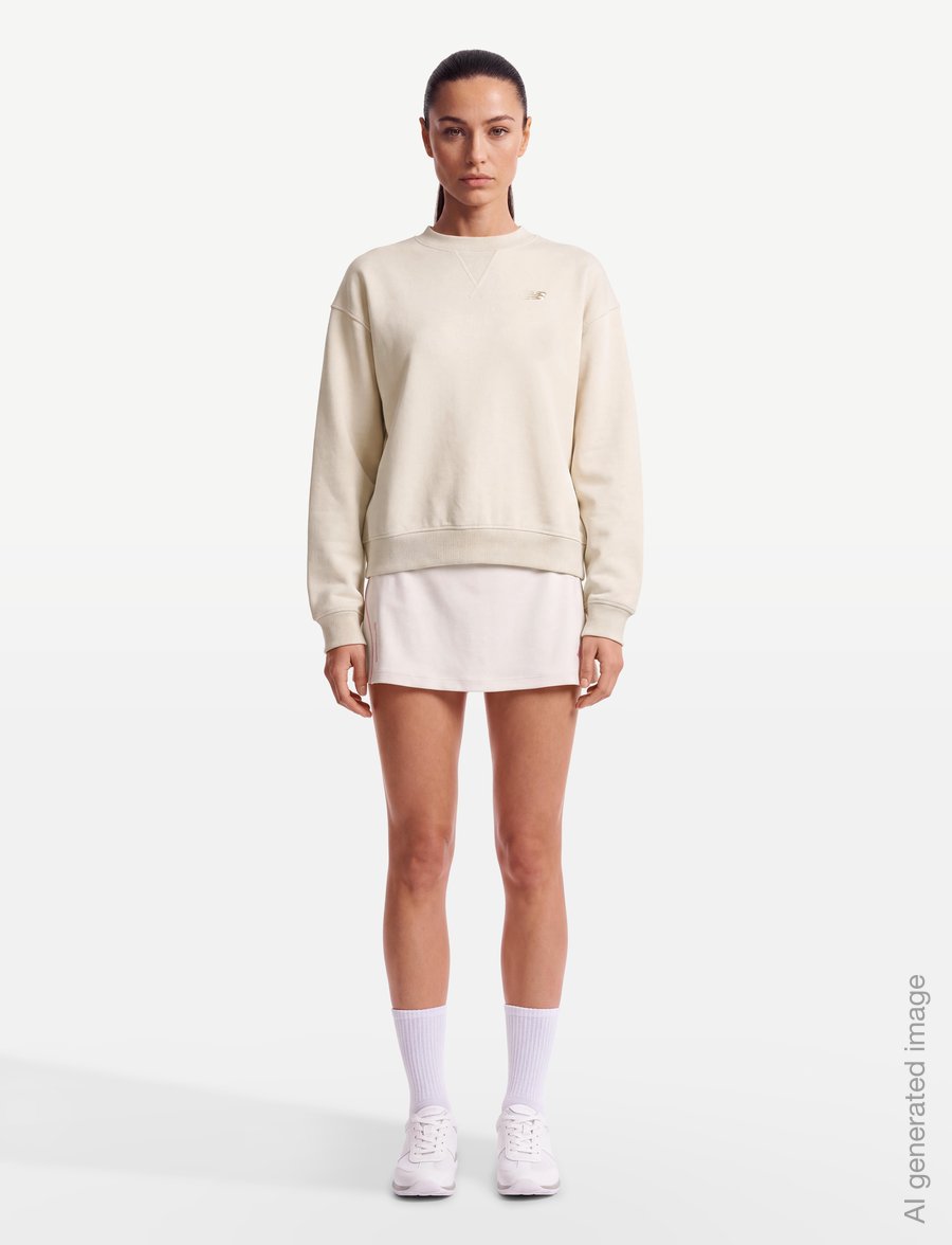 New Balance - Athletics French Terry Crew - overdele - linen - 0