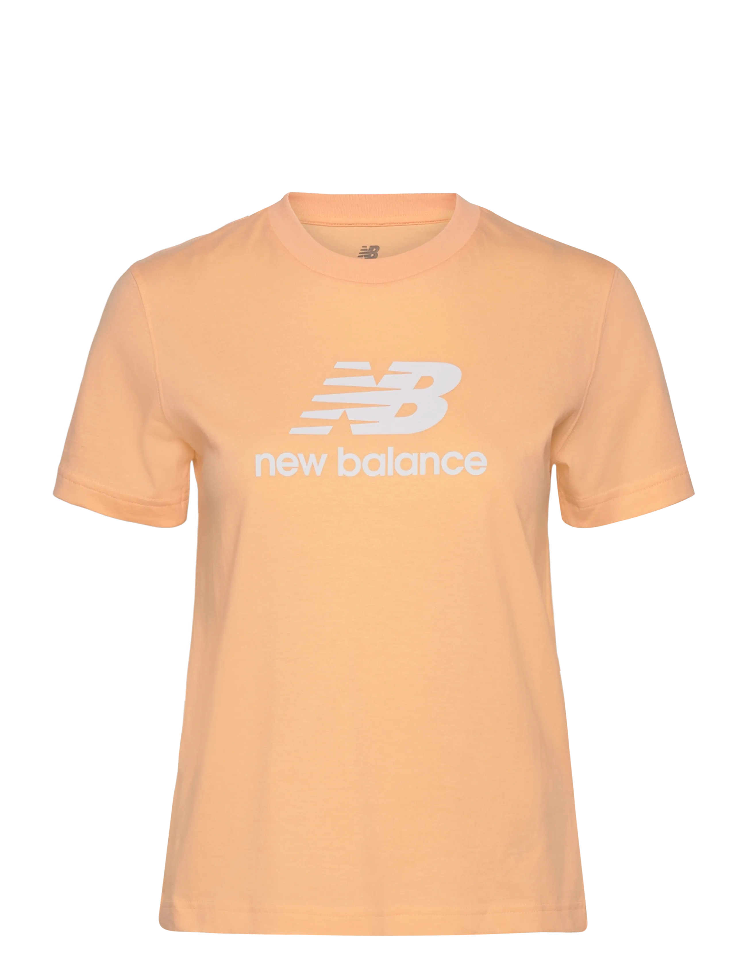 New Balance Sport Essentials Jersey Logo T-Shirt, XS, Orange, T-Shirts & Toppe > Kortærmede, Dame