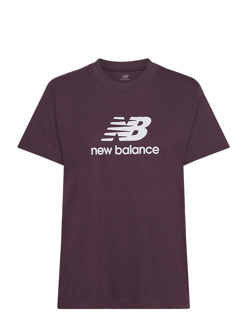 New Balance - Sport Essentials Jersey Logo T-Shirt - t-shirts - plum brown - 0