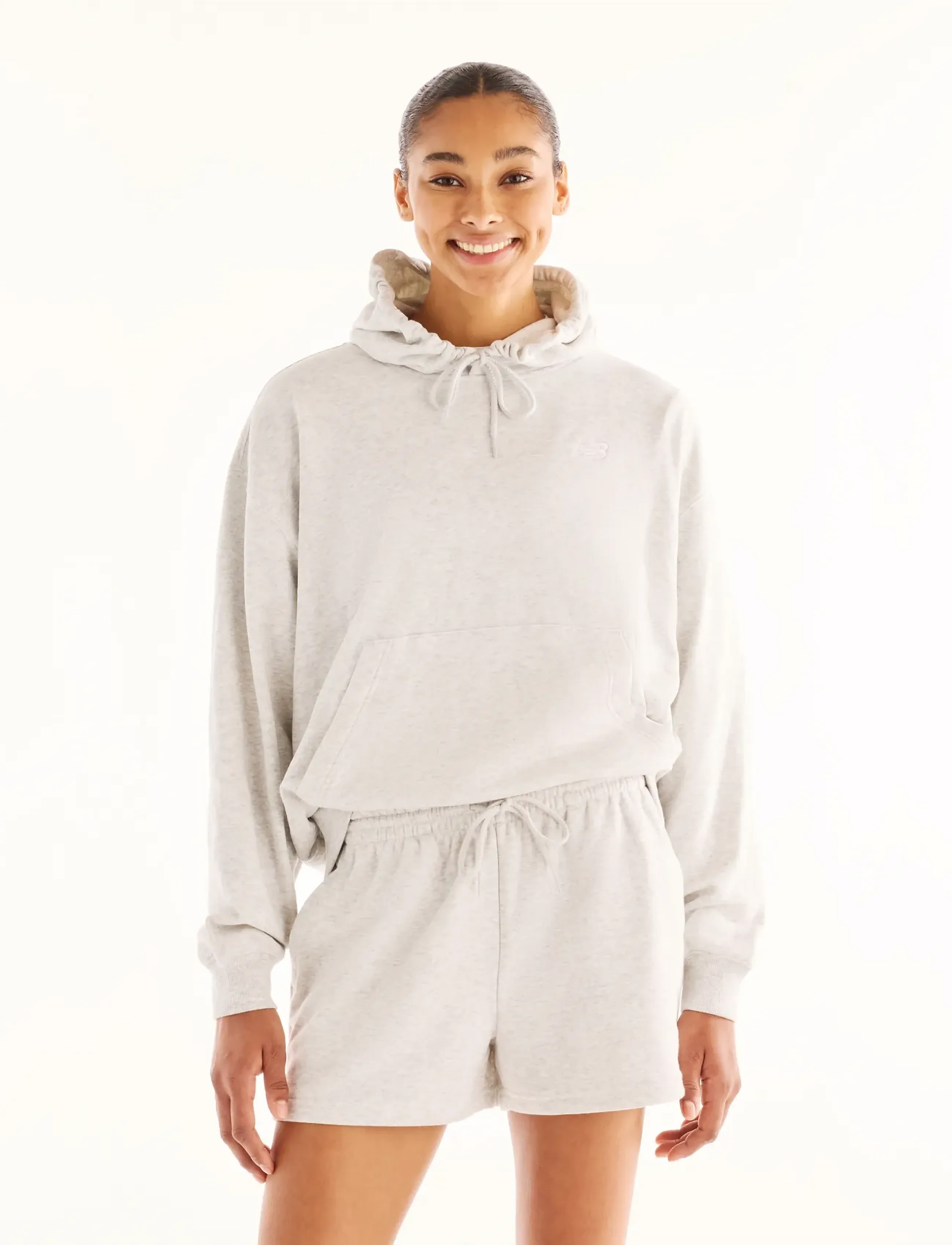 New Balance - Sport Essentials French Terry Hoodie - huvtröjor - ash heather - 0