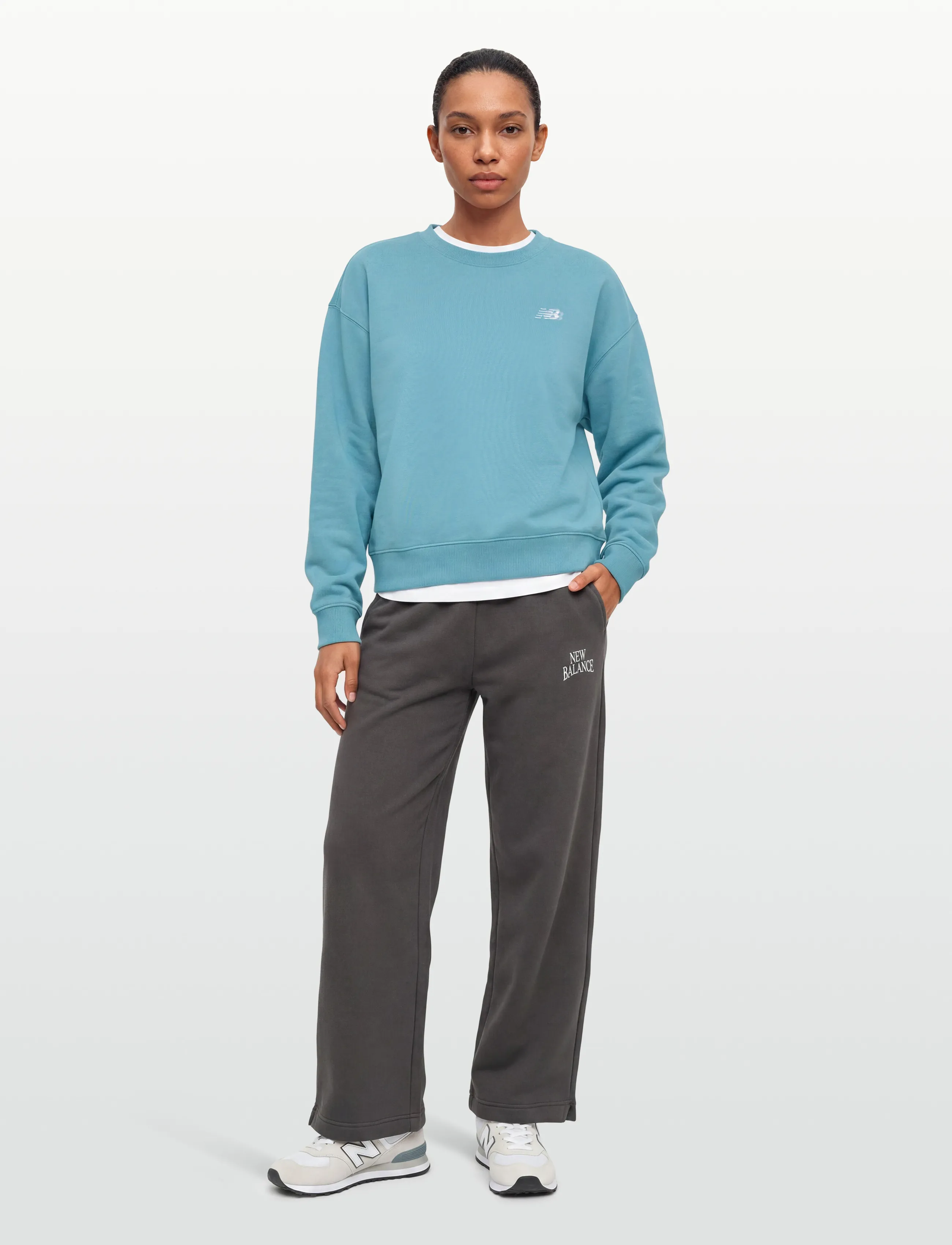New Balance - Sport Essentials French Terry Crew - Överdelar - taffy blue - 0