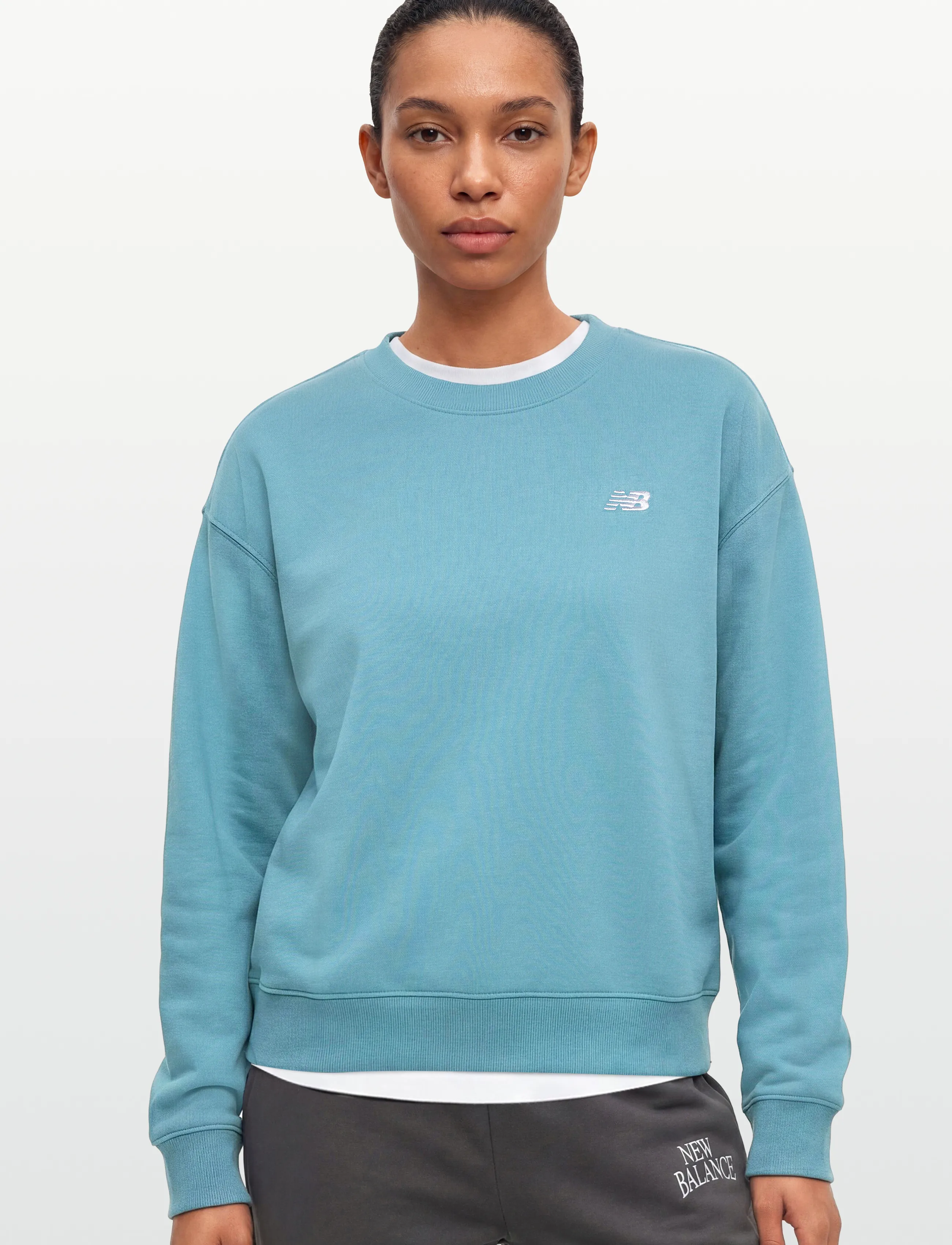New Balance - Sport Essentials French Terry Crew - Överdelar - taffy blue - 3
